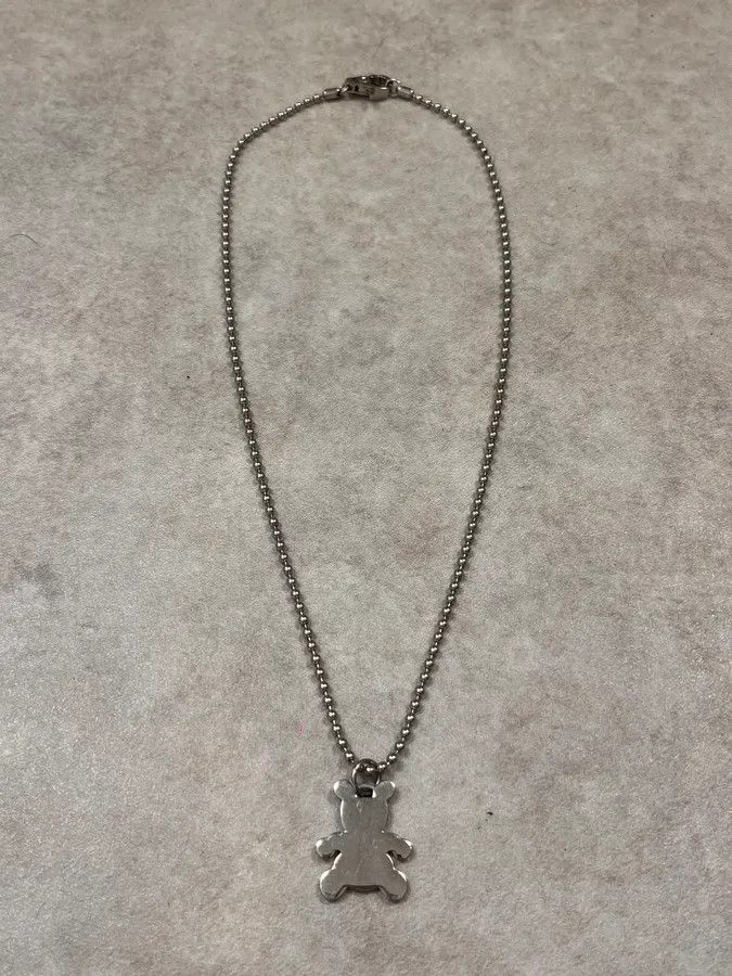 Dolce & Gabbana 2000s Dolce & Gabbana Teddy Bear Grey Necklace Size ONE SIZE - 5 Thumbnail