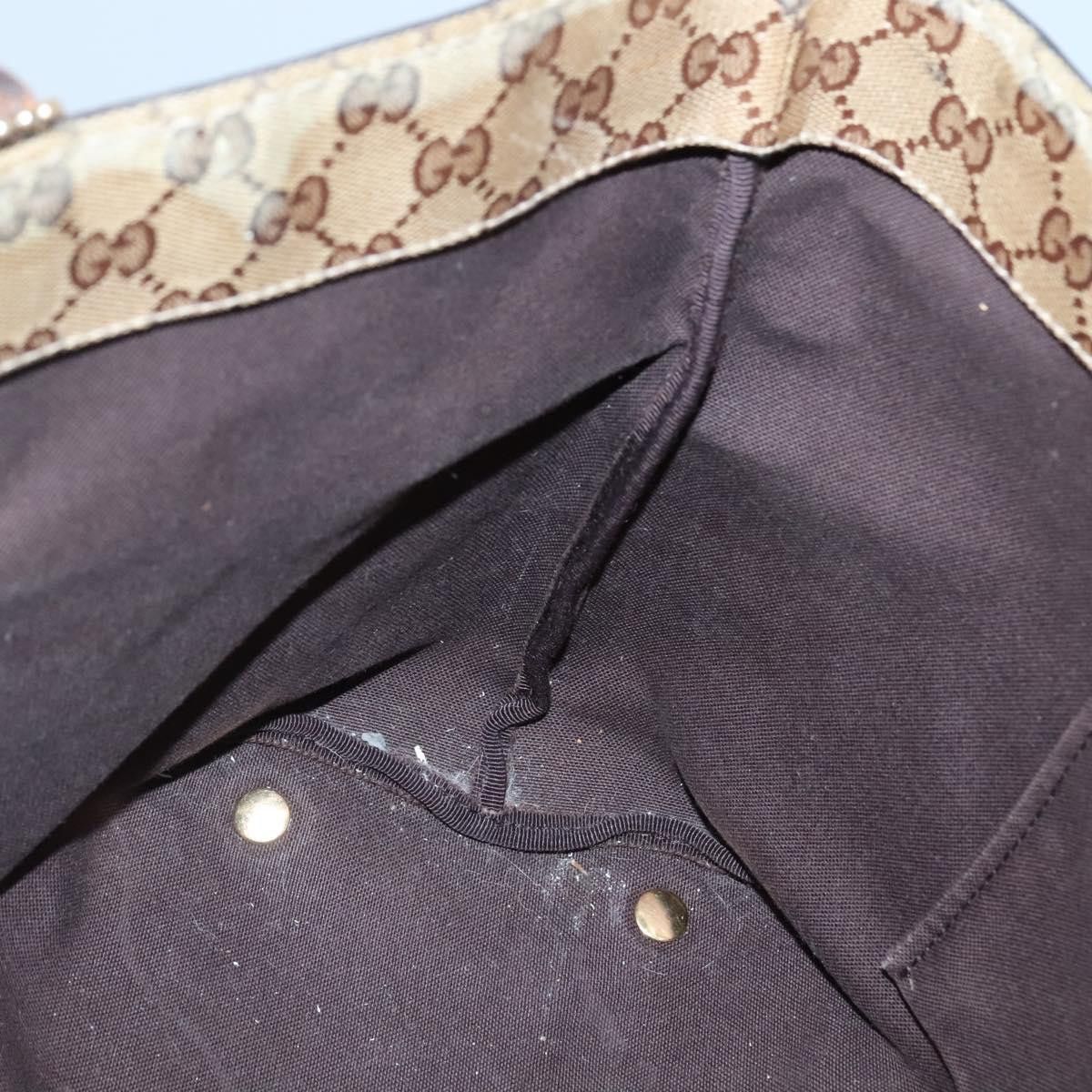 Gucci GUCCI GG Crystal Tote Bag Coated Canvas Beige Gold Size ONE SIZE - 20 Thumbnail