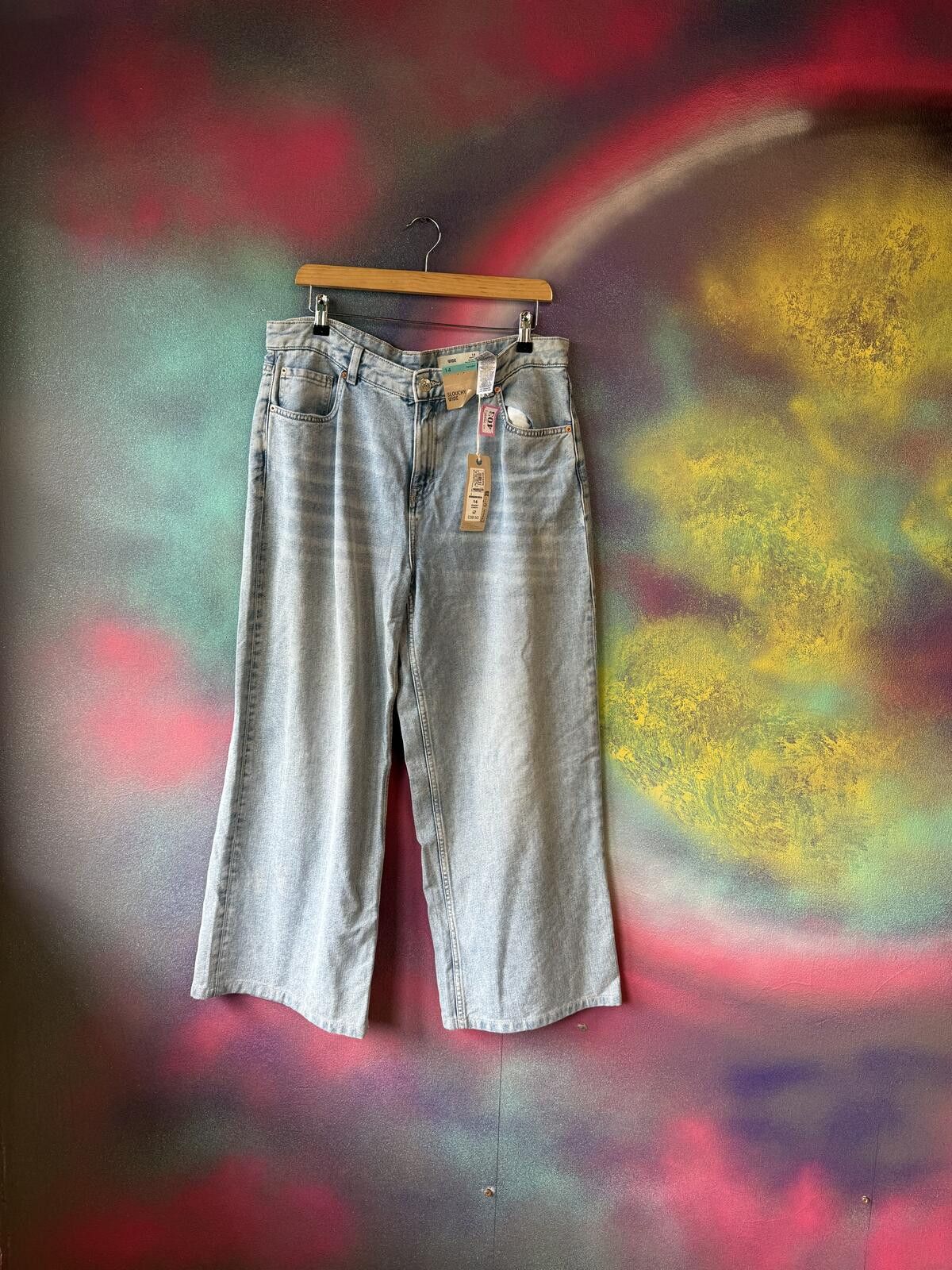 Other M&S collection slouchy wide leg jeans -light indigo blue Size 32" / US 10 / IT 46 - 1 Thumbnail