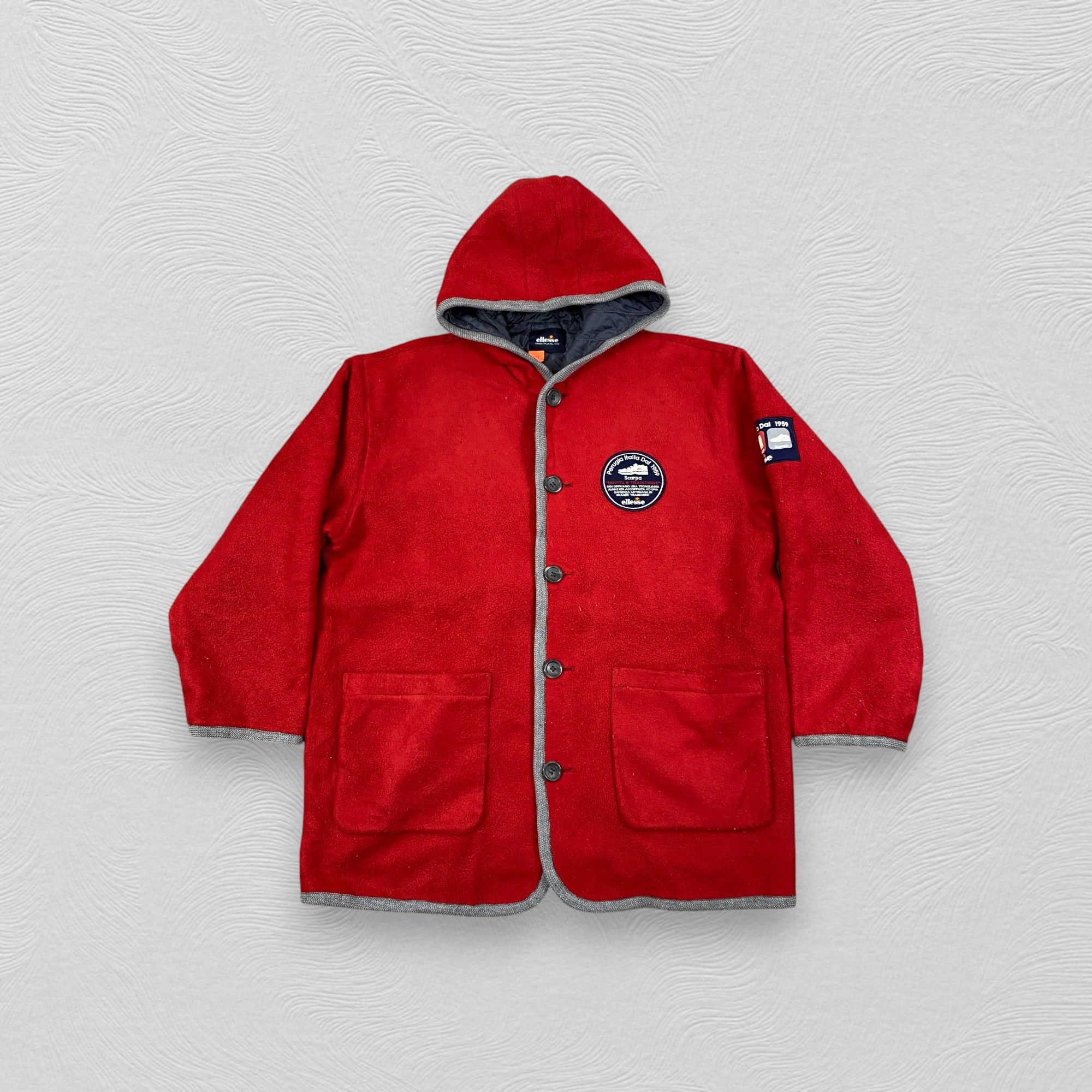 Japanese Brand Vintage Elesse Perugia Hooded Fleece Large Jacket- J479 Size US L / EU 52-54 / 3 - 1 Thumbnail