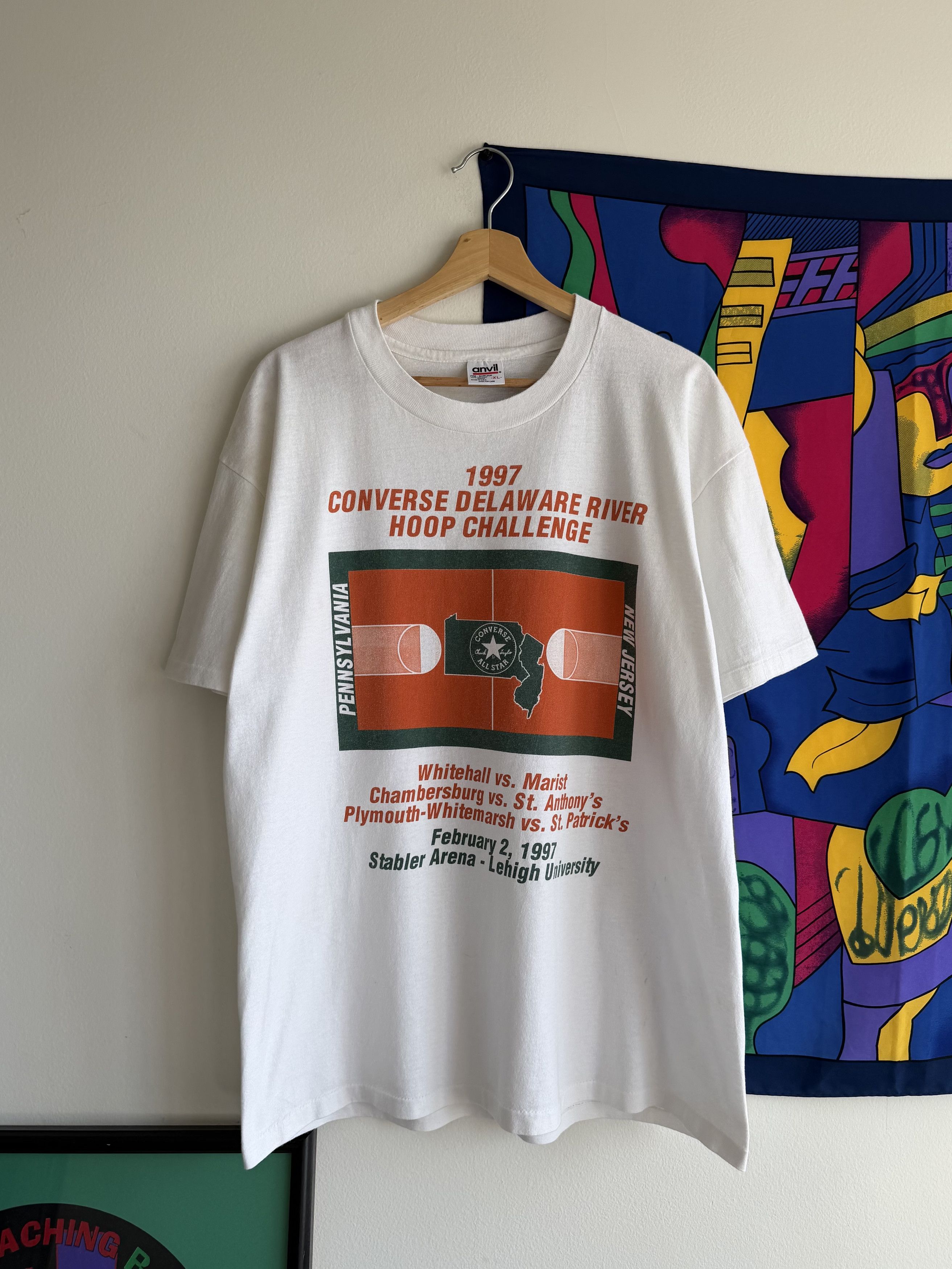 Converse Vintage 1997 Converse All Star Hoop Challenge Tee Size US XL / EU 56 / 4 - 1 Thumbnail