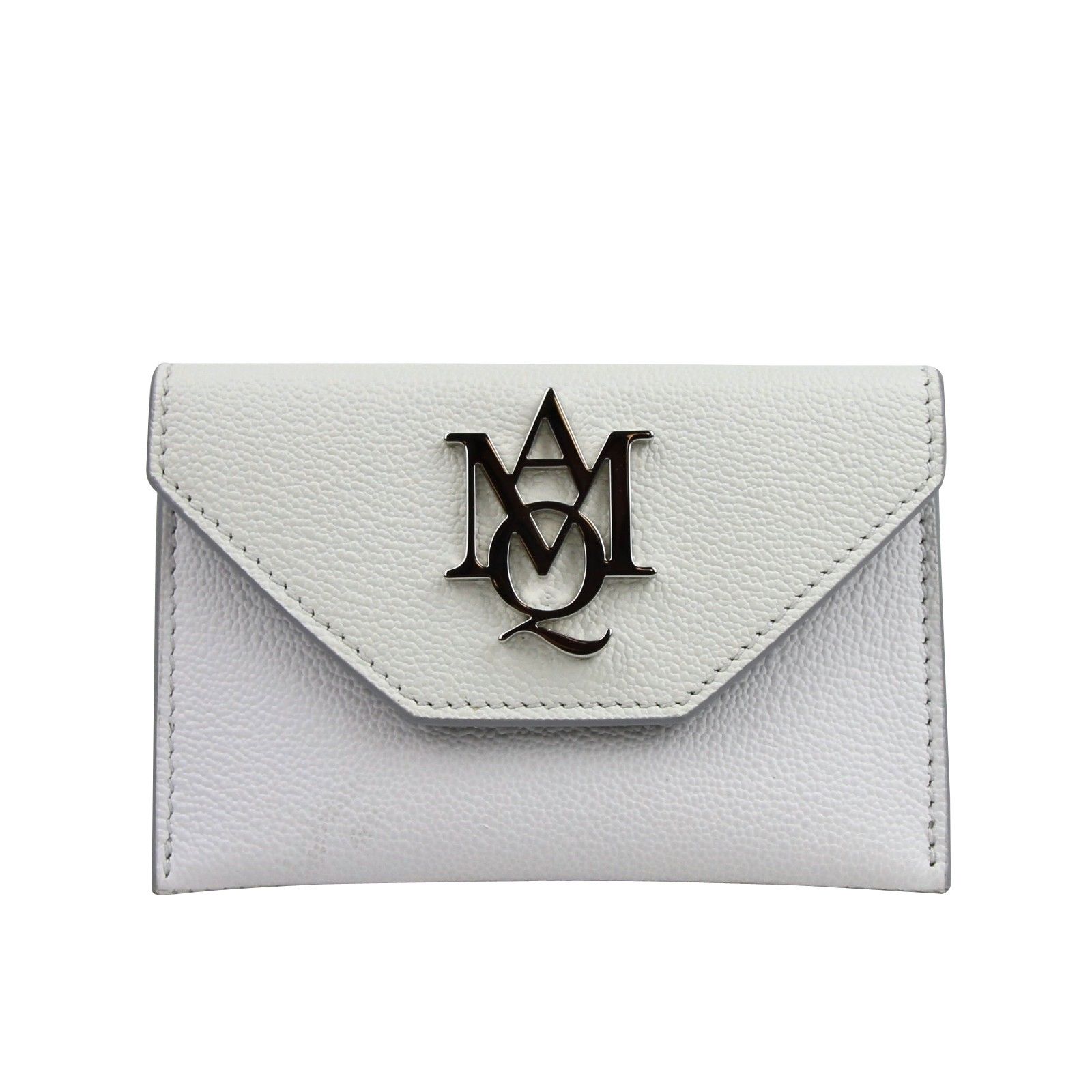 Alexander McQueen Unisex Two Tone White / Ivory Leather Card Holder Size ONE SIZE - 1 Thumbnail