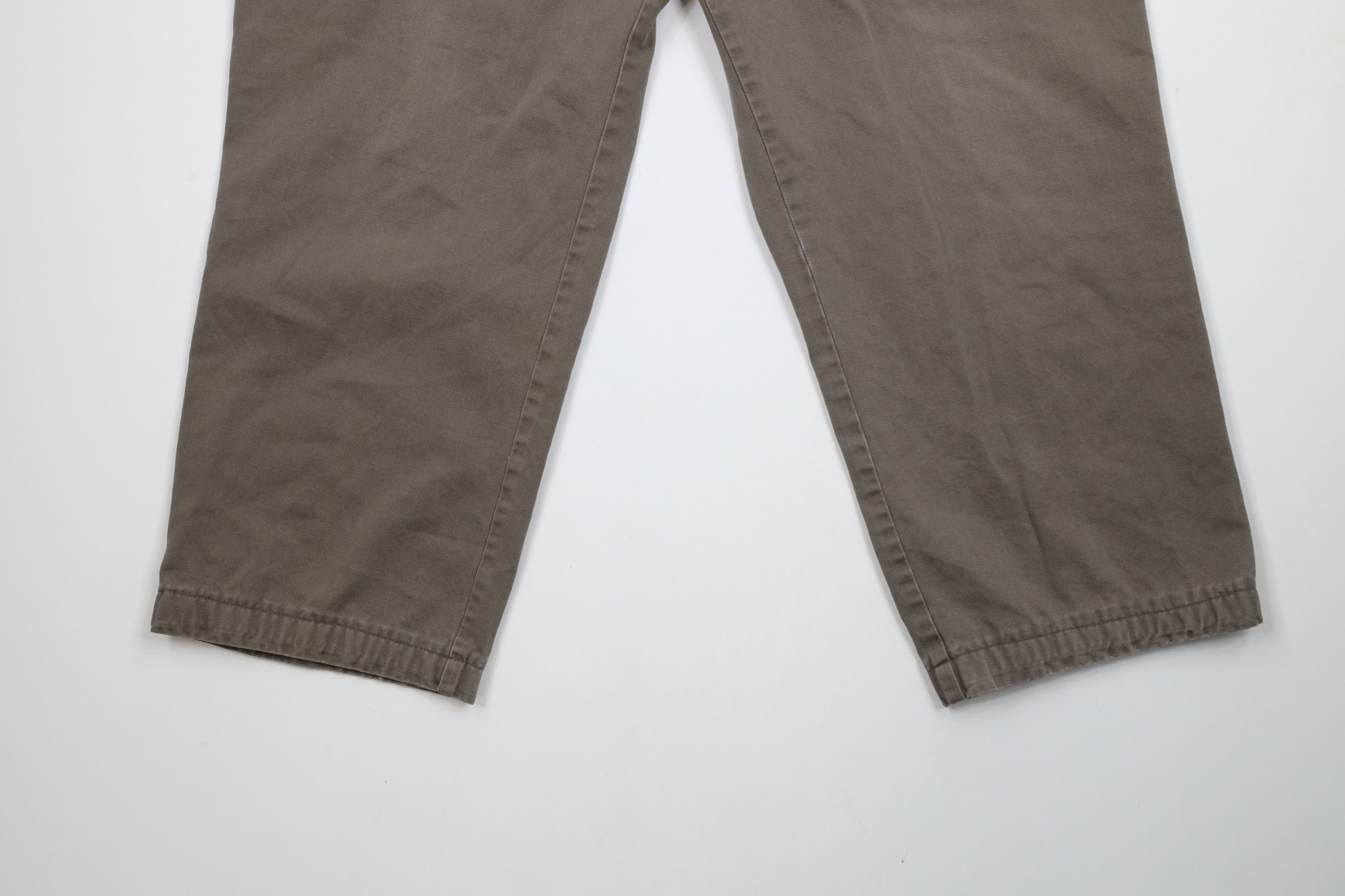 Vintage Vintage 90s Streetwear Wide Leg Cotton Chino Pants Brown Size US 36 / EU 52 - 4 Thumbnail