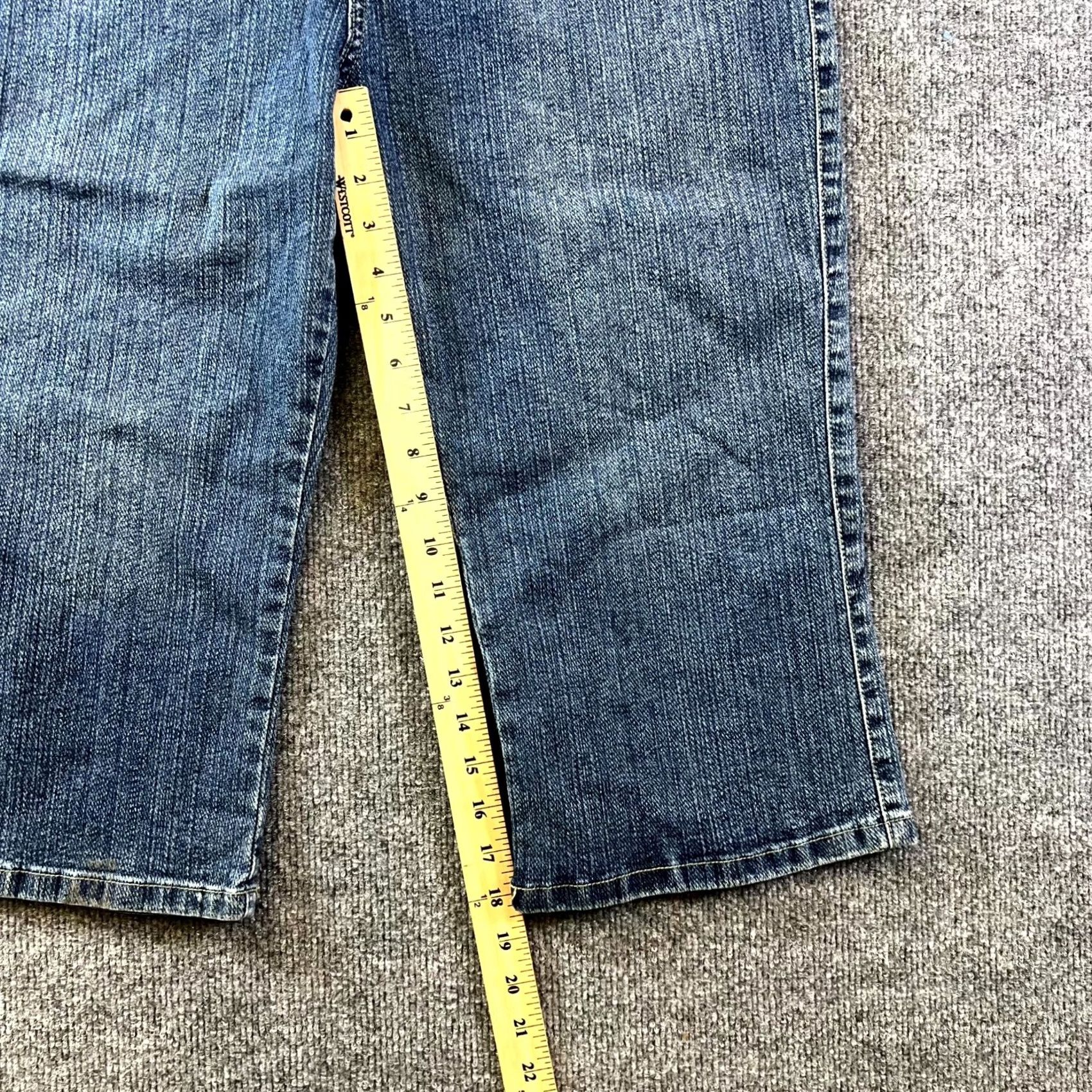 Vintage Rico Capri Jeans Women's 21 Blue Cotton Denim Faded Workwear Travel Stretch Jeans Size 42" / US 20 - 3 Thumbnail