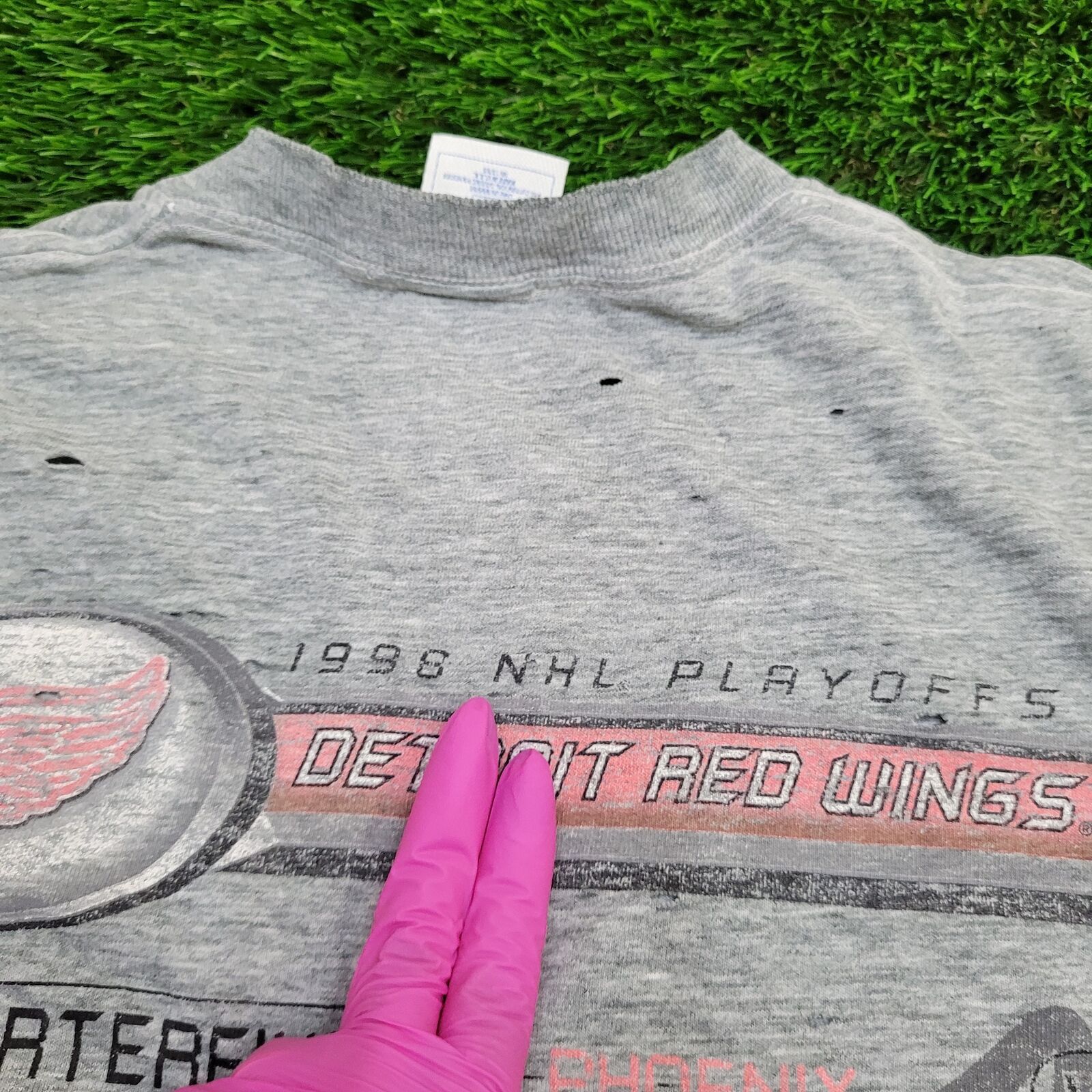Pro Player VTG Pro Player Detroit Red-Wings T-Shirt XL Distressed 90s Size US XL / EU 56 / 4 - 7 Thumbnail