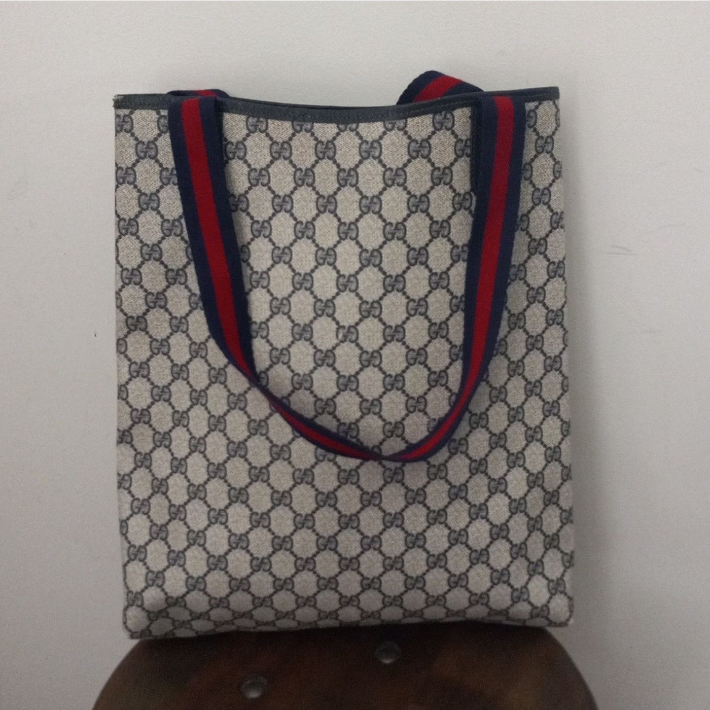 Gucci Vintage Gucci GG Monogram Supreme Sherry Web Ophidia Shopper Size ONE SIZE - 3 Thumbnail