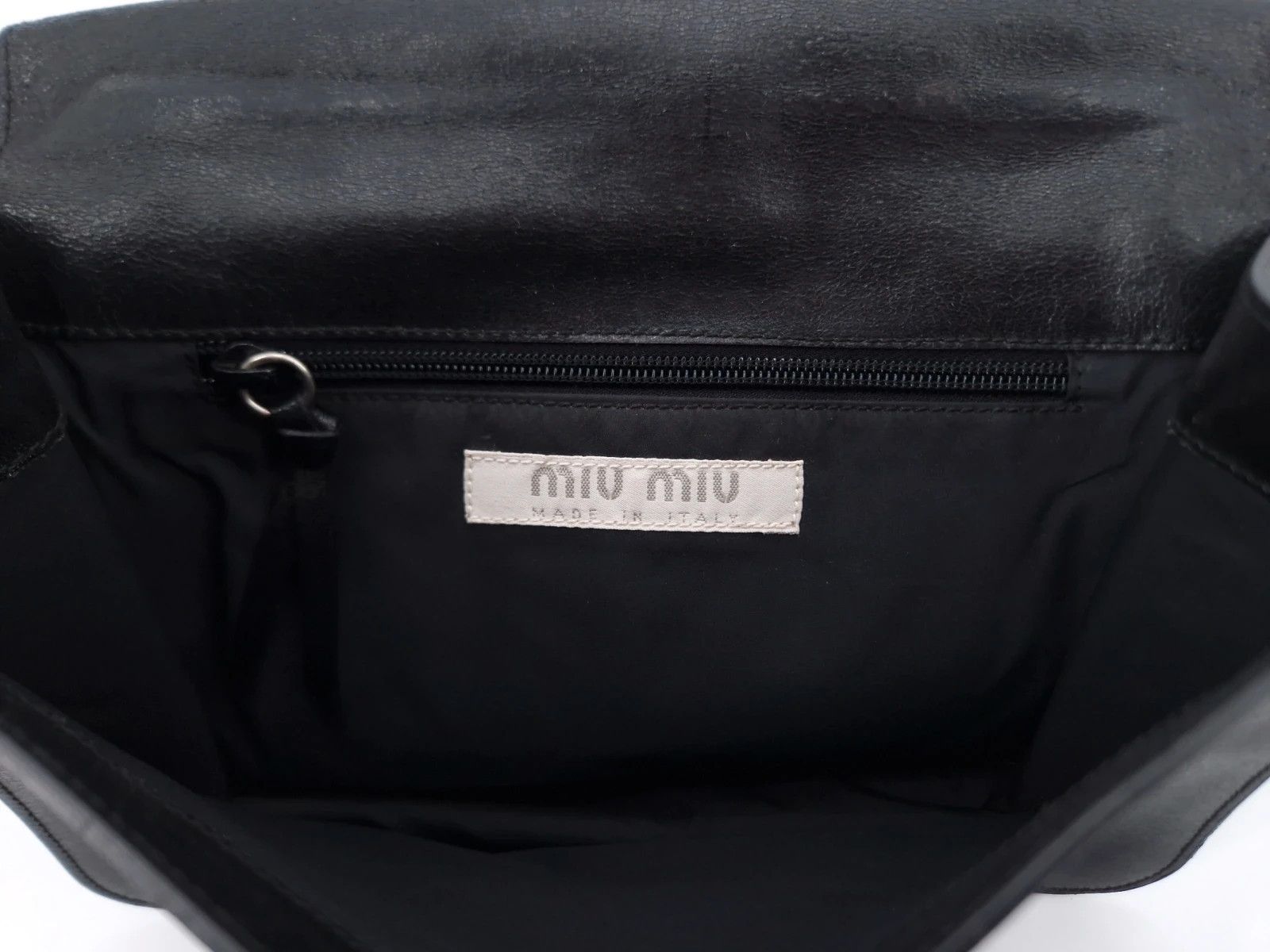 Miu Miu MIU MIU FW99 Black Leather Structured Bag Size ONE SIZE - 4 Thumbnail