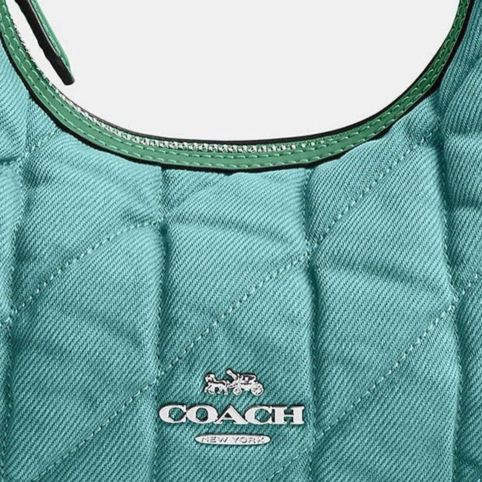 Coach NWT Coach Carmen Mini Crossbody Bag CBR11 Denim Sv/Ivy/Green Size ONE SIZE - 12 Thumbnail