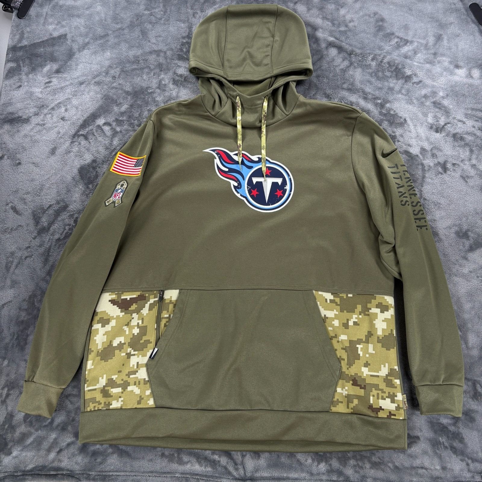 Nike Nike Tennessee Titans Salute To Service Hoodie Mens XXL Camo Size US XXL / EU 58 / 5 - 1 Thumbnail