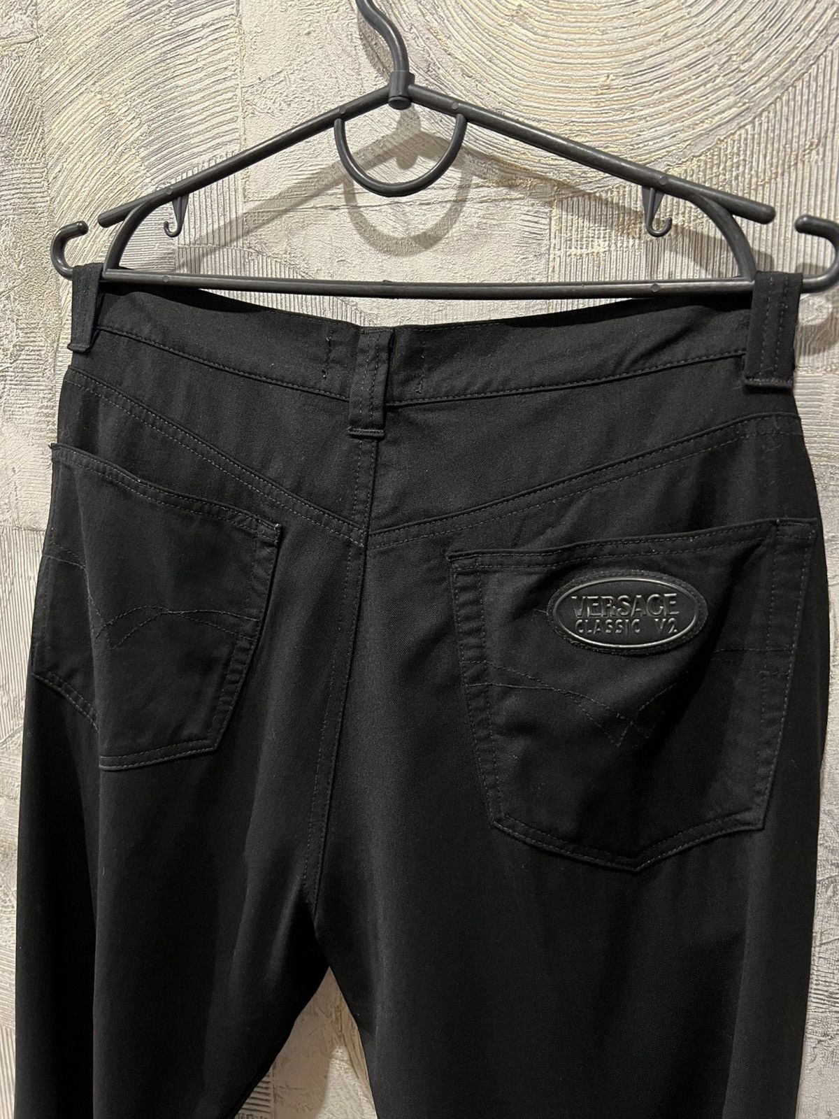 Versace × Vintage Versace Classic V2 Vintage Black Wool Casual Pants Size US 37 - 6 Thumbnail