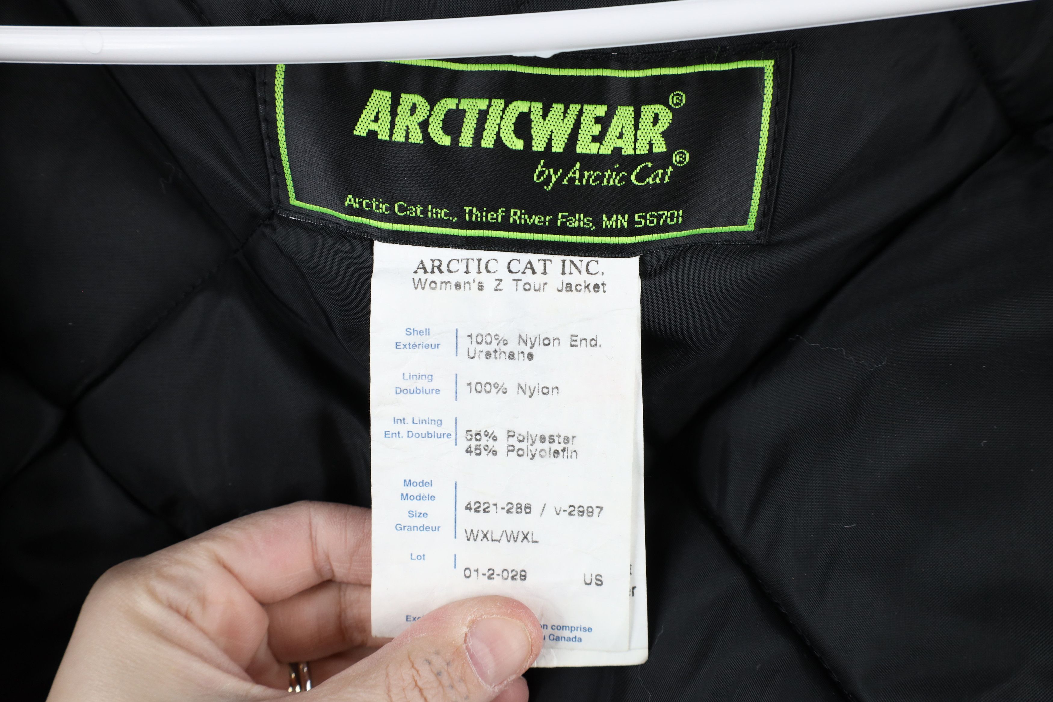Vintage Vintage 90s Arctic Cat Arctic Wear Spell Out Puffer Jacket Size XL / US 12-14 / IT 48-50 - 9 Thumbnail