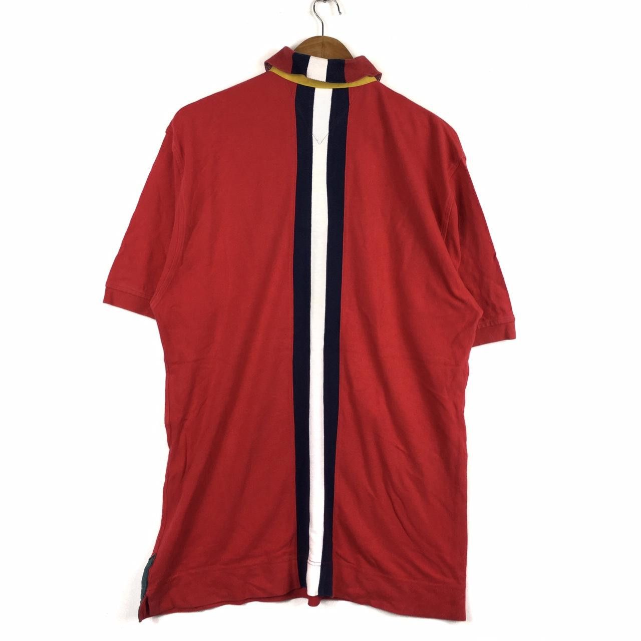 Tommy Hilfiger Vtg TOMMY HILFIGER Sailing Gear Striped Red Flag Polo Size US L / EU 52-54 / 3 - 2 Thumbnail
