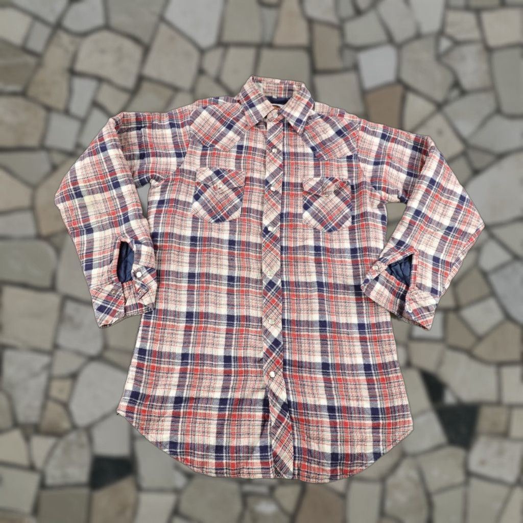 Vintage VINTAGE Miller Shirt Men Small Red Plaid Flannel Quilted Western Pearl Snap Size US S / EU 44-46 / 1 - 1 Thumbnail