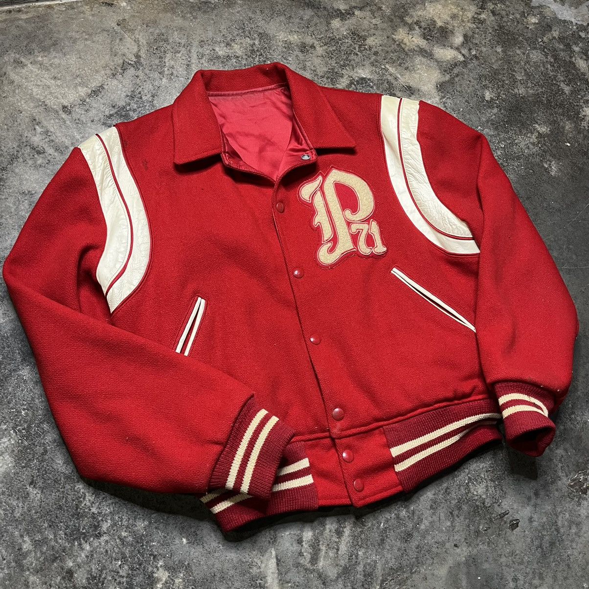 Vintage vintage 70s princeton ivy league varsity letterman jacket Size US L / EU 52-54 / 3 - 3 Thumbnail