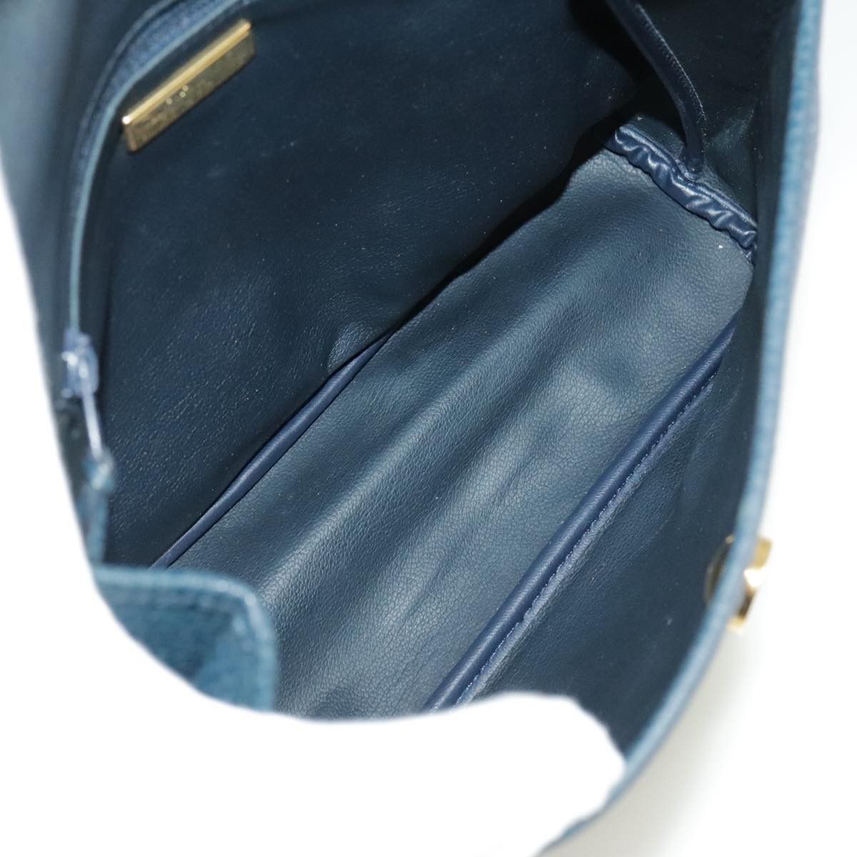 Dior DIOR Hand Bag Leather Navy Gold Size ONE SIZE - 11 Thumbnail