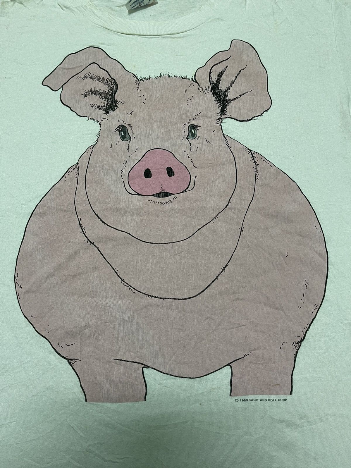 TEE JAYS 1990 SOCK AND ROLL CORP BIG FACE PIG RARE DESIGN Size US M / EU 48-50 / 2 - 5 Thumbnail