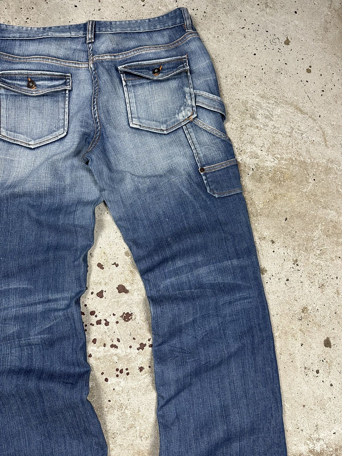 If Six Was Nine × Japanese Brand × Vintage Vintage Y2K Flare Cargo Carpenter Denim Pants Jeans Bootcut Size US 32 / EU 48 - 11 Thumbnail