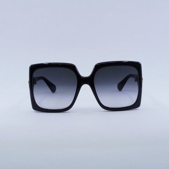 Gucci Gucci GG0876SA 001 Sunglasses Black Square Frame, Grey Size ONE SIZE - 3 Thumbnail