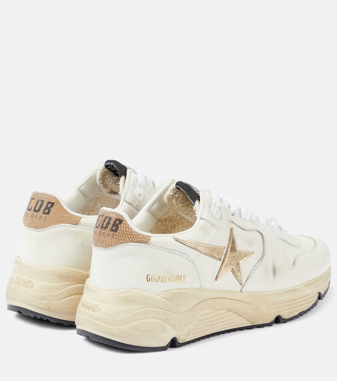 Golden Goose o1bcso1str0126 Running Sole Leather Sneaker in White Size US 8 / EU 41 - 2 Thumbnail
