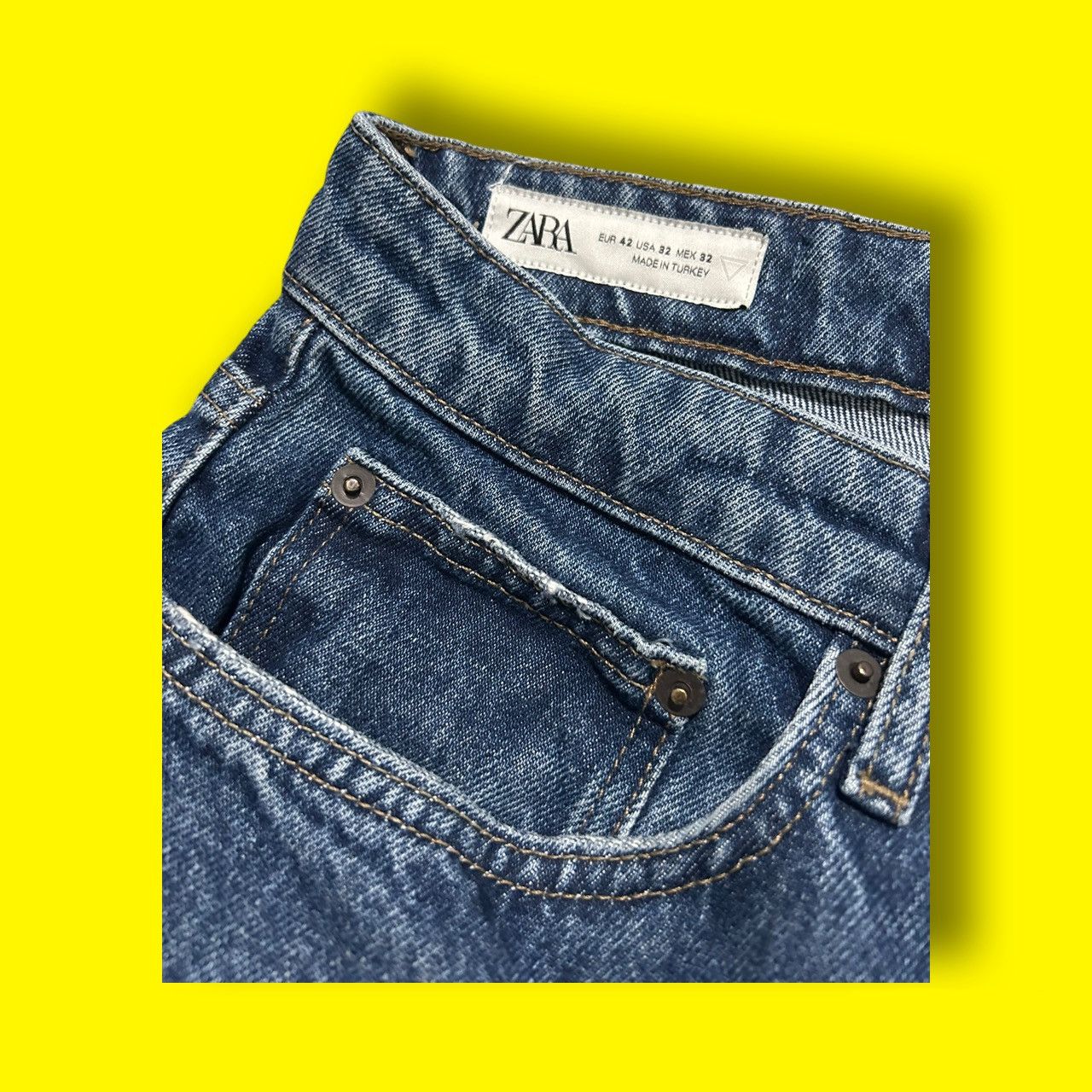 Zara Zara Straight Fit Blue Jeans Pants Trousers Size US 32 / EU 48 - 2 Thumbnail