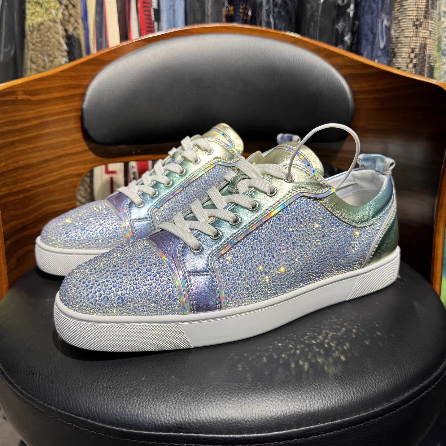 Christian Louboutin Christian Louboutin Full Crystal Multicolor Sneakers K15 Size US 12 / EU 45 - 1 Thumbnail