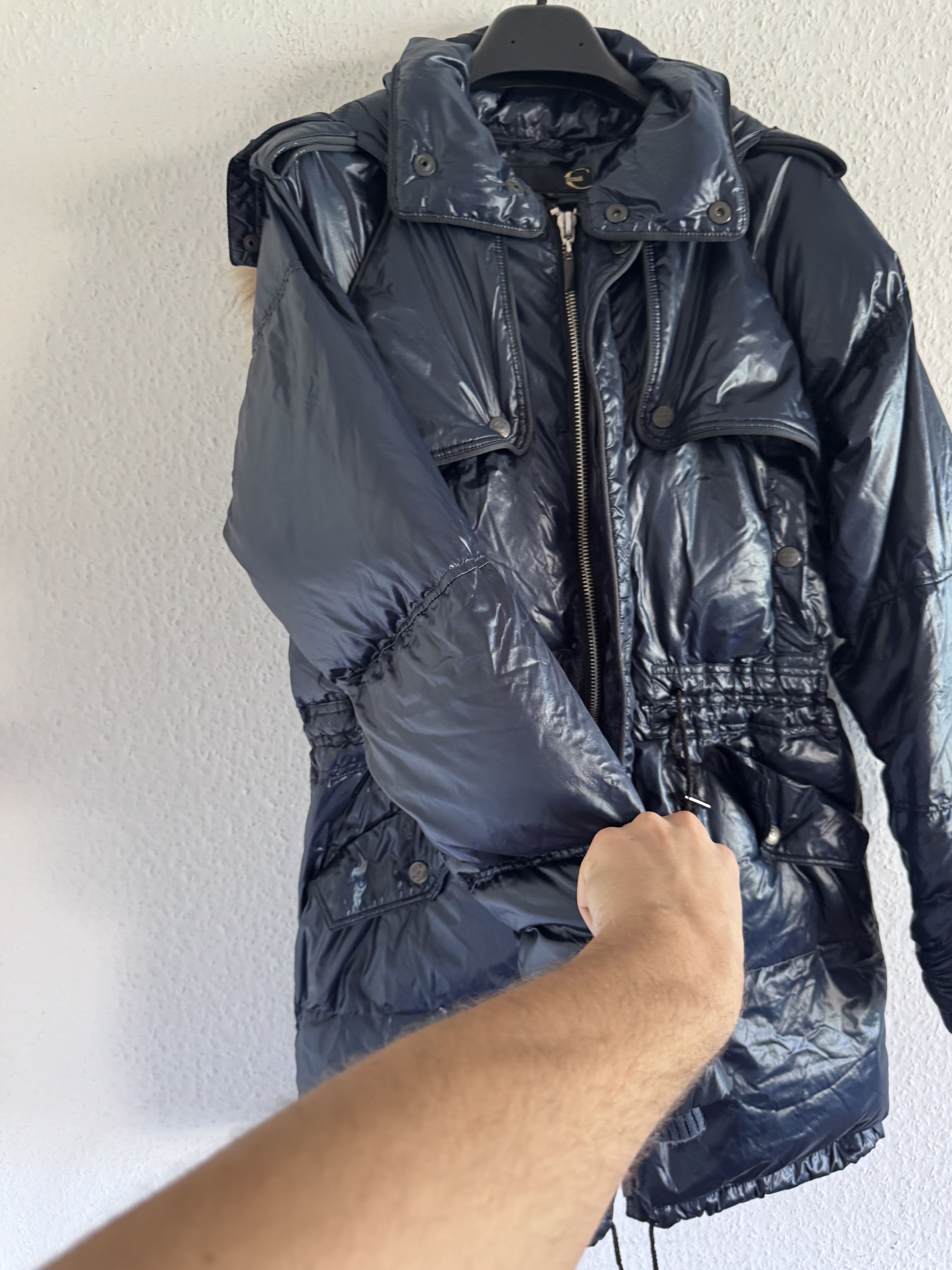 Just Cavalli Glossy Down Fur Trim Puffer Coat Size US M / EU 48-50 / 2 - 11 Thumbnail