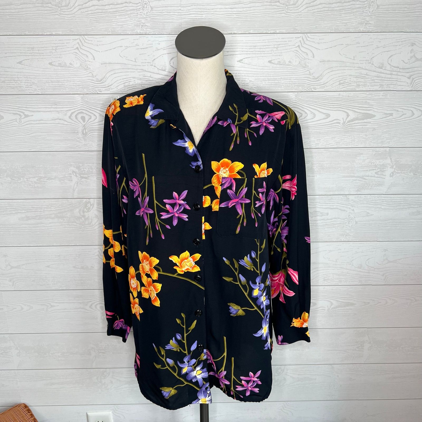 Other Norton McNaughton 80's floral button up blouse Size Med Size M / US 6-8 / IT 42-44 - 1 Thumbnail