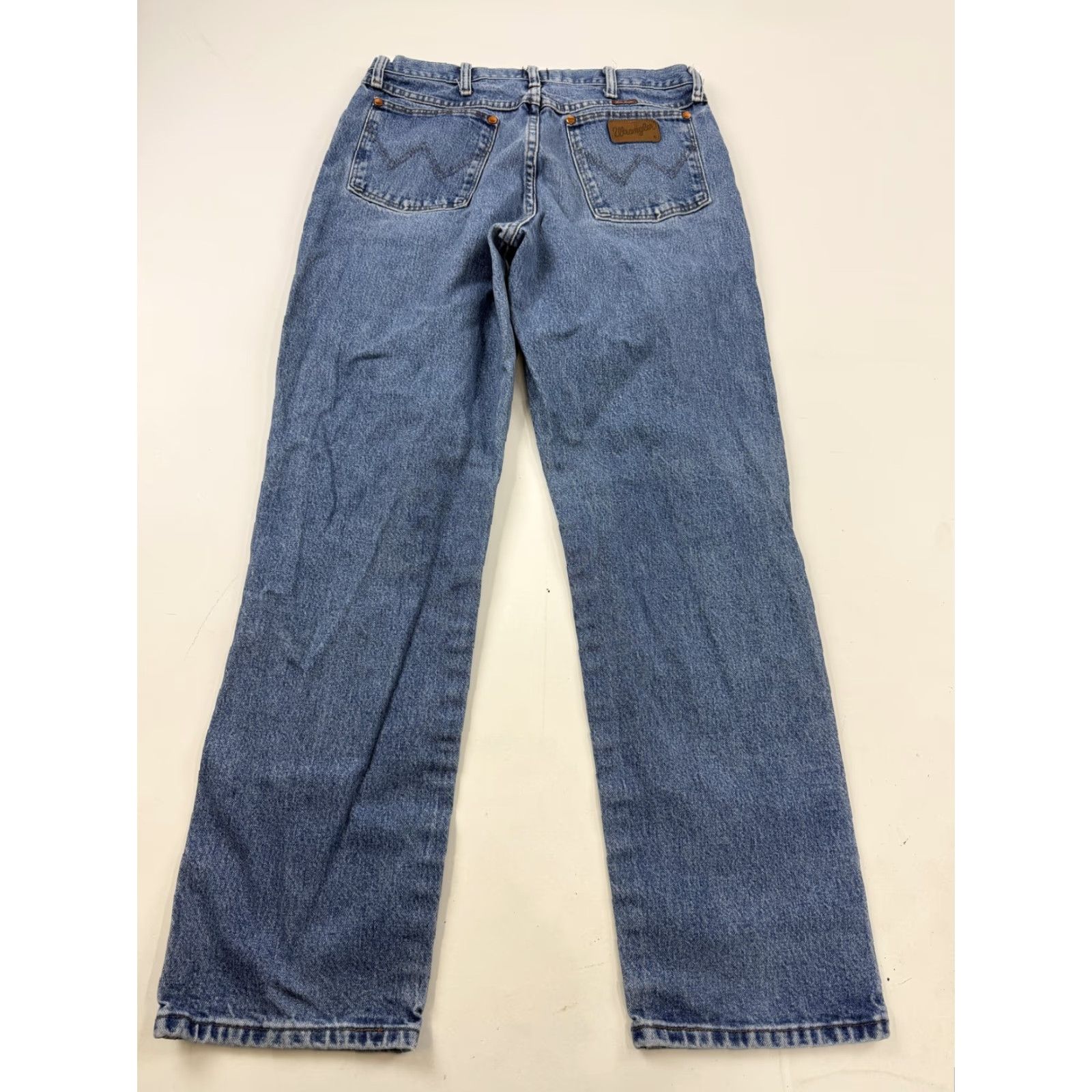 Wrangler Wrangler Jeans Mens 33x31 Blue Relaxed Fit Straight Leg 100% Cotton Denim 3K Size US 33 - 5 Thumbnail