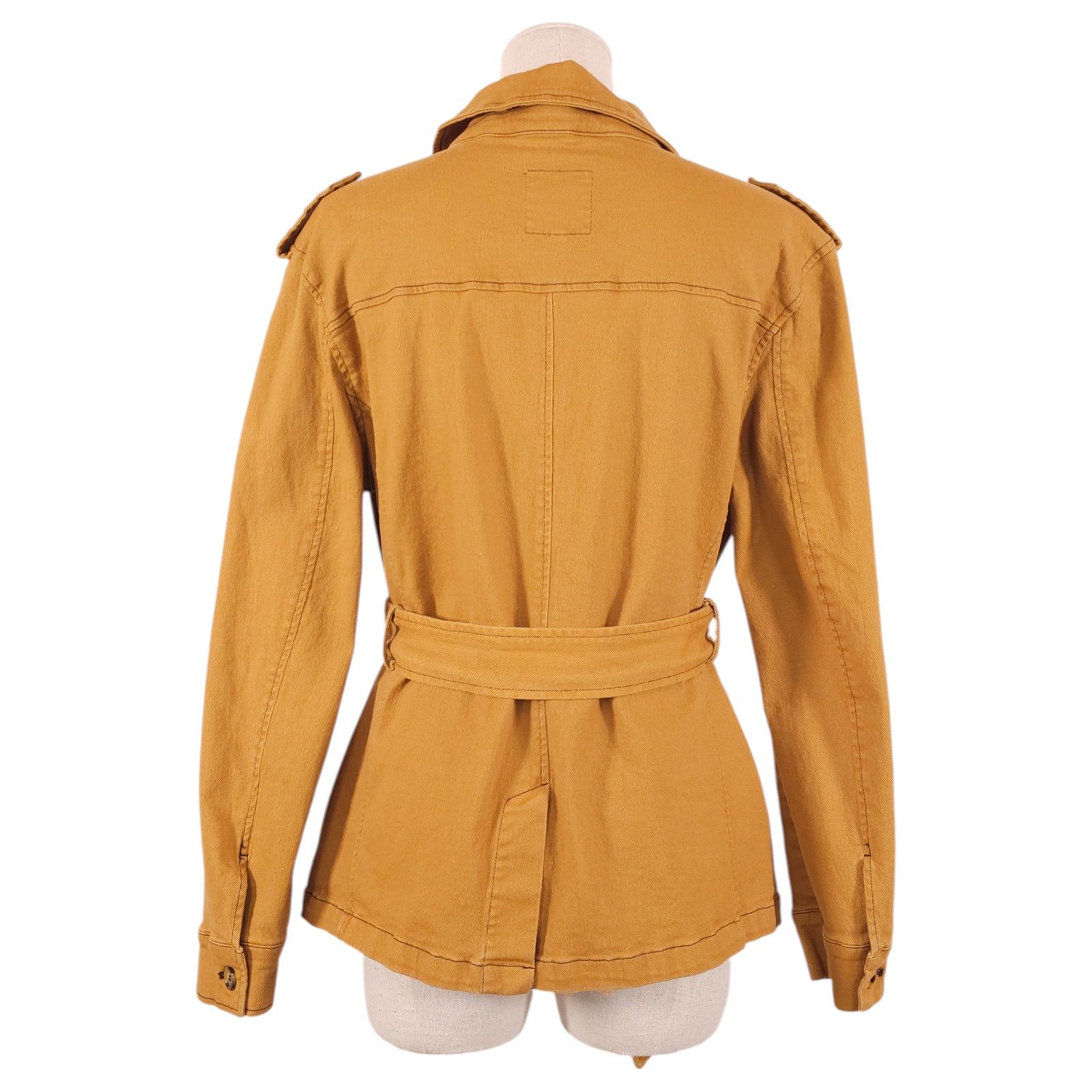 AVEC LES FILLES Avec Les Filles Belted Safari Jacket Camel Tan Sz Medium Size M / US 6-8 / IT 42-44 - 3 Thumbnail