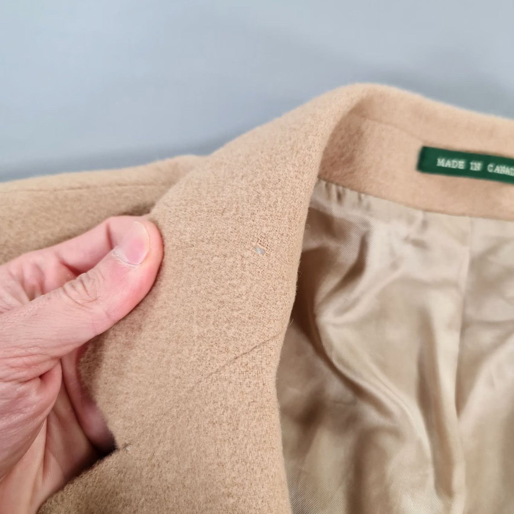 Ralph Lauren VINTAGE Ralph Lauren Mens Blazer Beige Camel Hair Sports Coat Jacket 44 R Size 44R - 4 Thumbnail