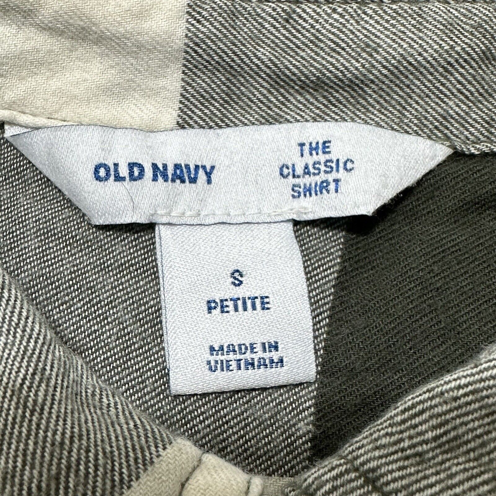 Old Navy Old Navy Petite Small Green White Plaid Button Down Shirt Size S / US 4 / IT 40 - 3 Thumbnail