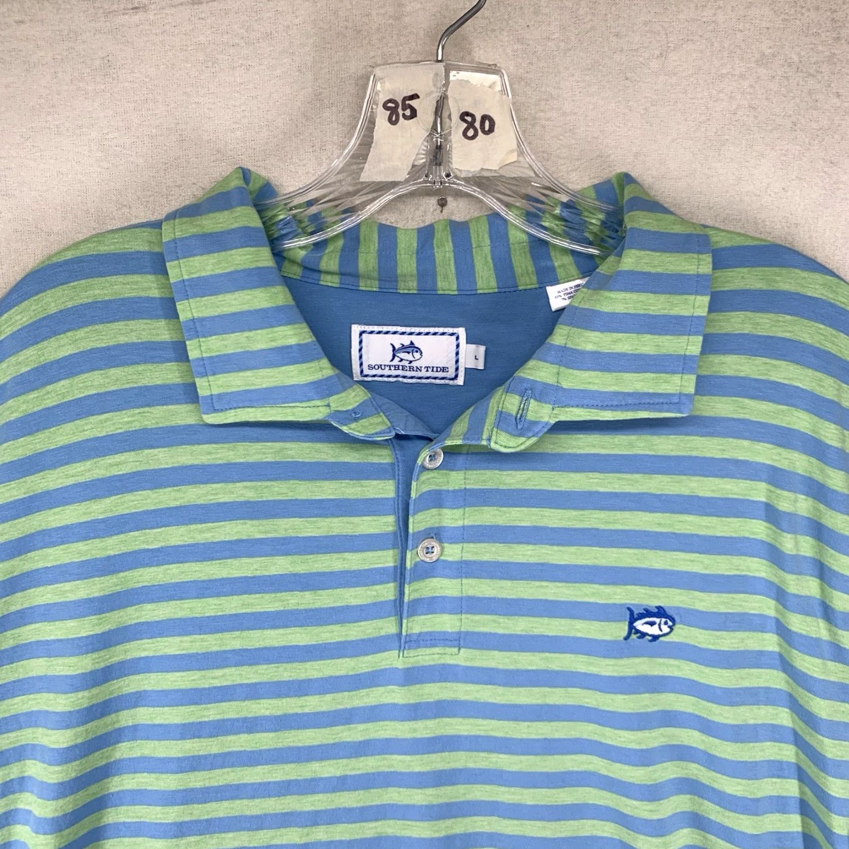 Southern Tide VINTAGE Southern Tide Polo Shirt Mens Large Sea Foam Aqua Skipjack Preppy Casual Short Sleeve Size US L / EU 52-54 / 3 - 5 Thumbnail
