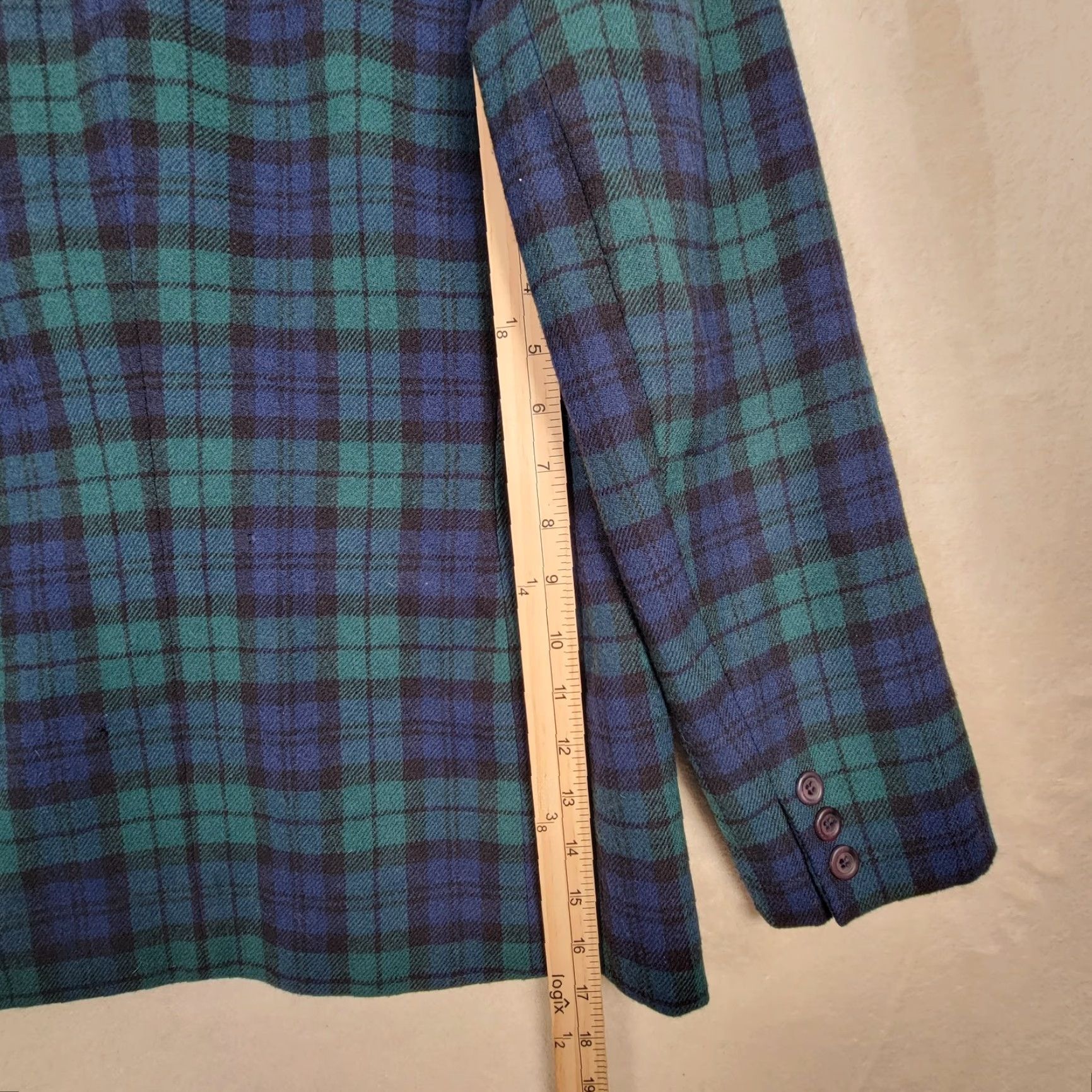 Pendleton VINTAGE Pendleton Blazer Jacket Wool Plaid Green Size 10 USA Lined Women's Size L / US 10 / IT 46 - 7 Thumbnail