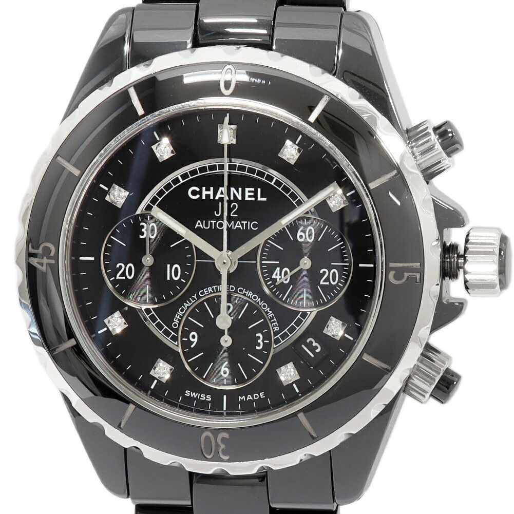 Chanel Chanel CHANEL J12 Black Ceramic Chronograph Glass / Ceramic Automatic H2419 DUTY FREE for USA Size ONE SIZE - 1 Thumbnail