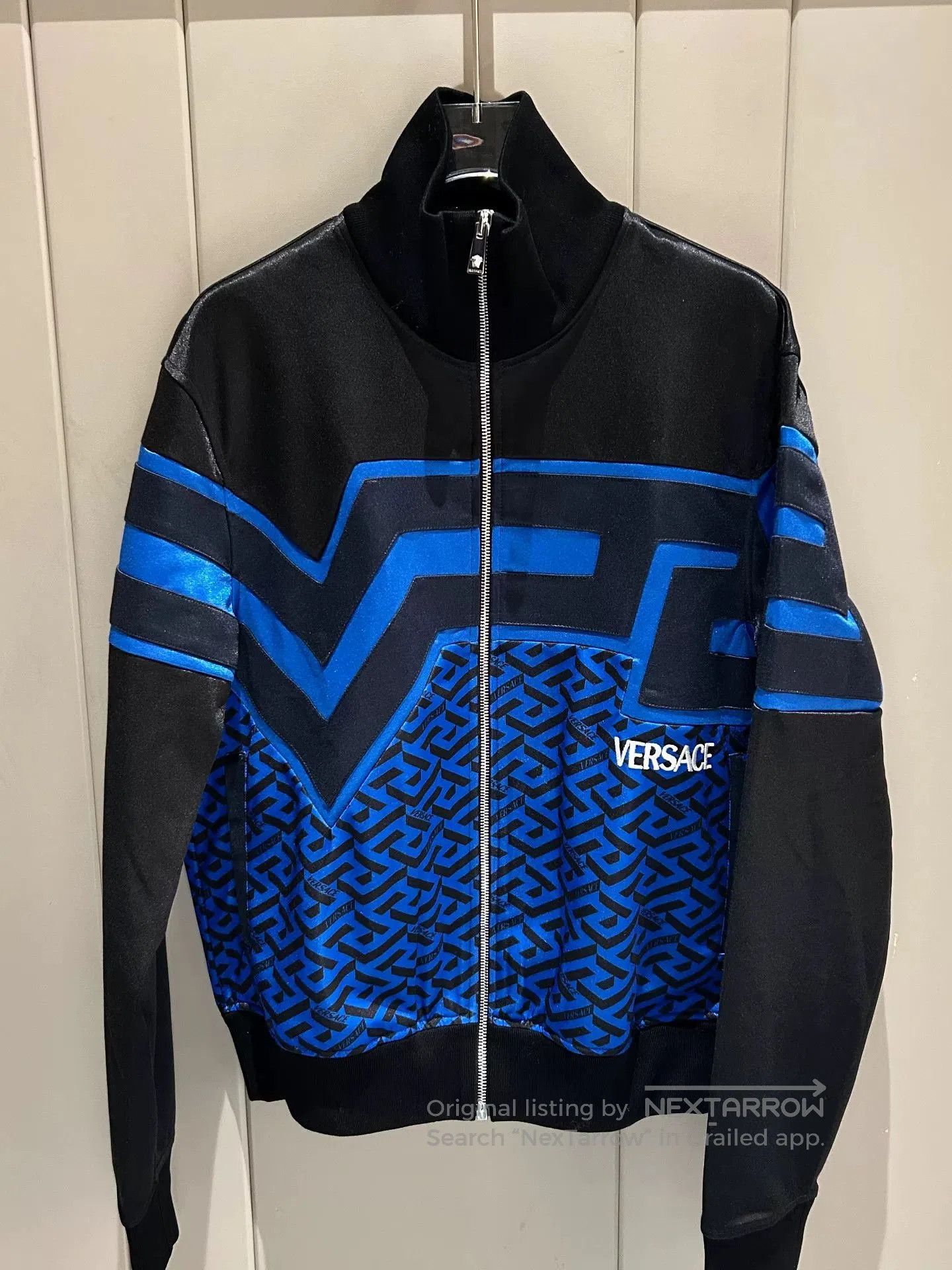 Versace Versace Black Blue Greek Key Jacket. Size US XS / EU 42 / 0 - 1 Thumbnail