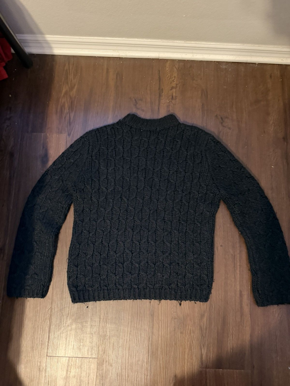 Fred Perry × Raf Simons RAF SIMONS x Fred Perry Black Wool Knit Sweater Size L Size US L / EU 52-54 / 3 - 4 Thumbnail