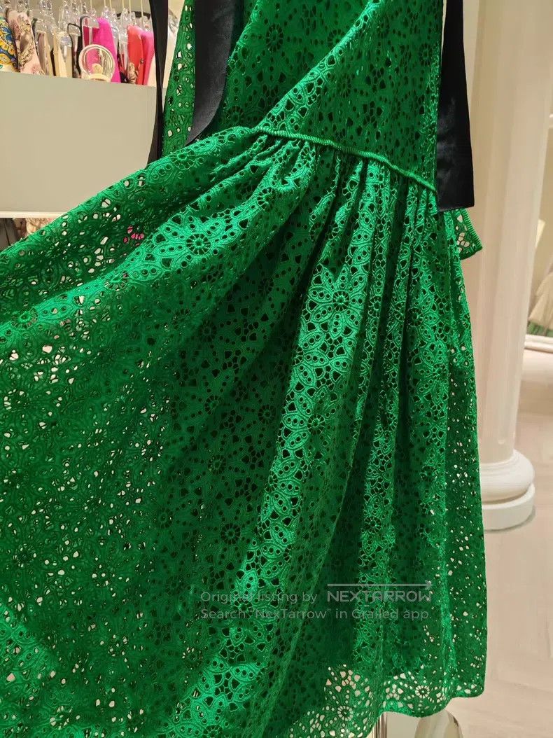 Fendi Fendi Green lace suspender dress Size XS / US 0-2 / IT 36-38 - 4 Thumbnail