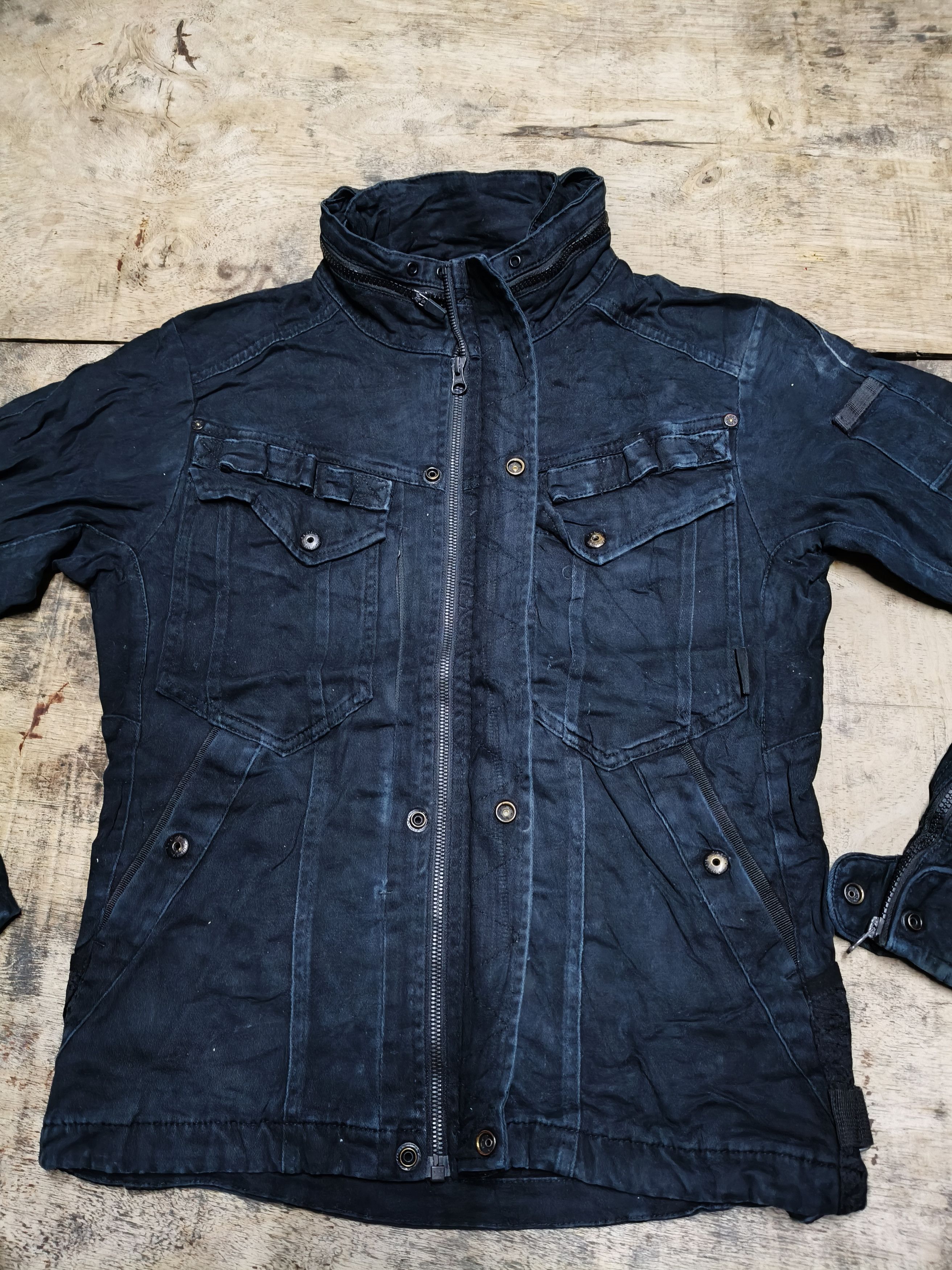 Japanese Brand Fieldcore Denim Stretch Jacket Size US L / EU 52-54 / 3 - 7 Thumbnail