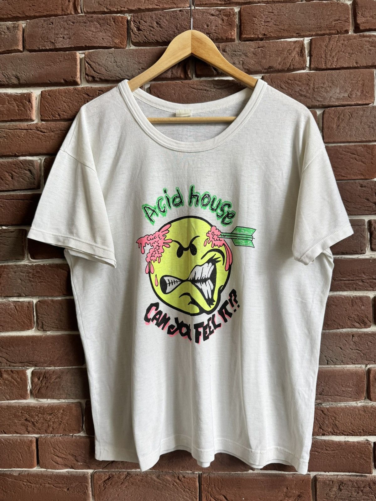 Vintage Vintage 80s Acid House Can You Feel It Rave Band T Shirt Size US L / EU 52-54 / 3 - 1 Thumbnail
