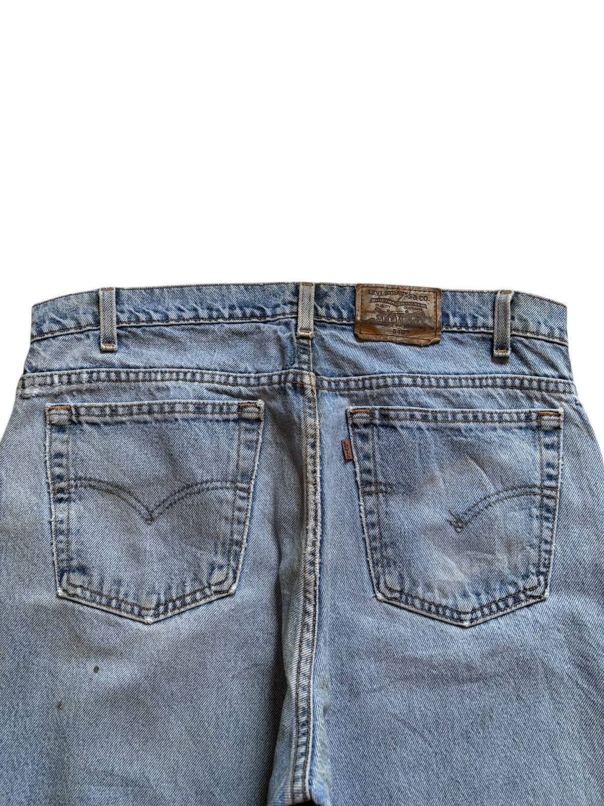 Levi's Vintage 90s Levis 540 Orange Tab Mud Wash Patched Baggy Jean Size US 35 - 8 Thumbnail