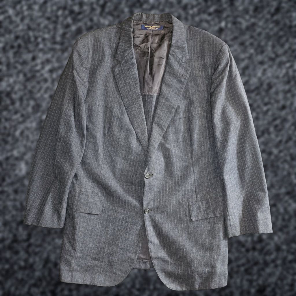Brooks Brothers VINTAGE Brooks Brothers Blazer Mens 48 Long Wool Blend Sport Coat Dark Blue Size 48R - 1 Thumbnail