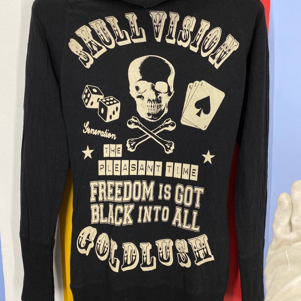 If Six Was Nine D.I.A. SKULL VISION Rare Design Punk Hoodie #2176/20 Size US S / EU 44-46 / 1 - 2 Thumbnail