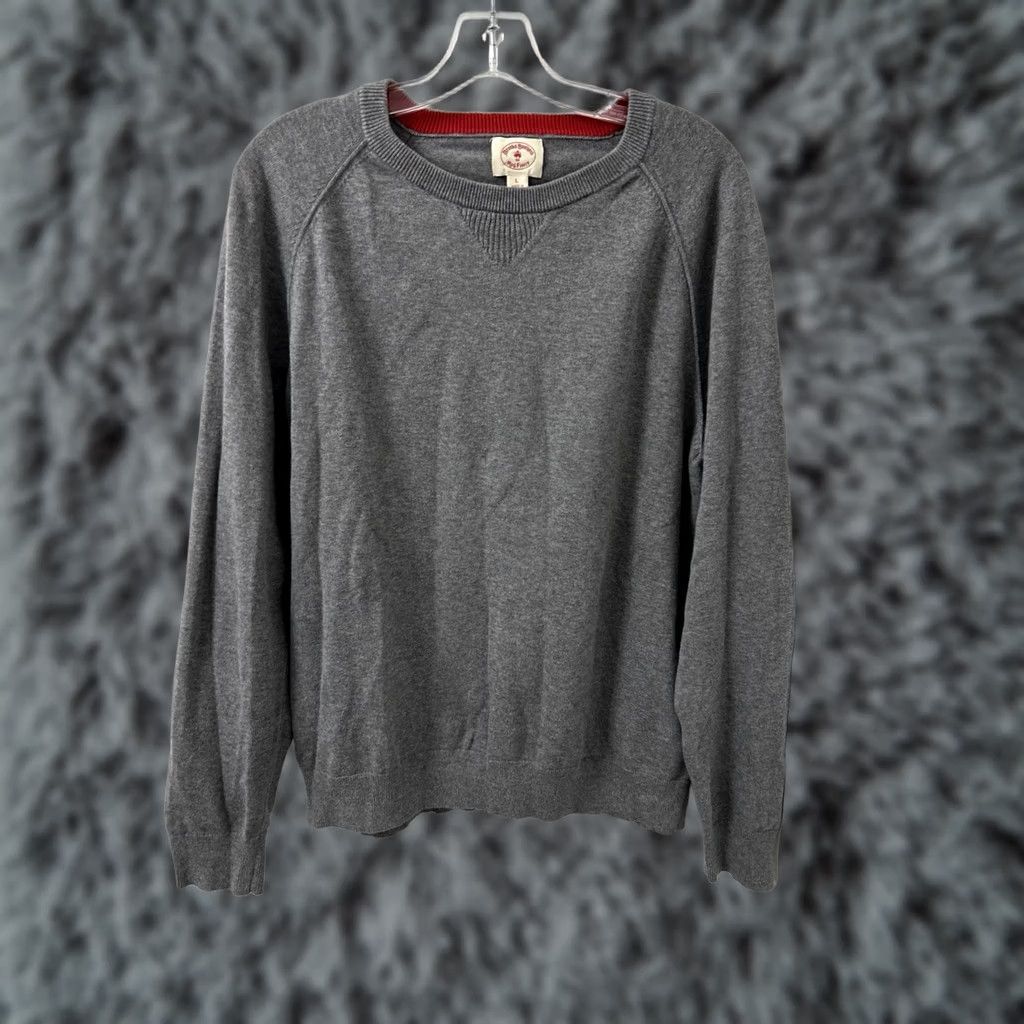 Brooks Brothers Brooks Brothers Red Fleece Sweater Mens L Gray Cotton Cashmere Raglan Crewneck Pullover Knit Casual Business All Seasons Lightweight Size US L / EU 52-54 / 3 - 1 Thumbnail