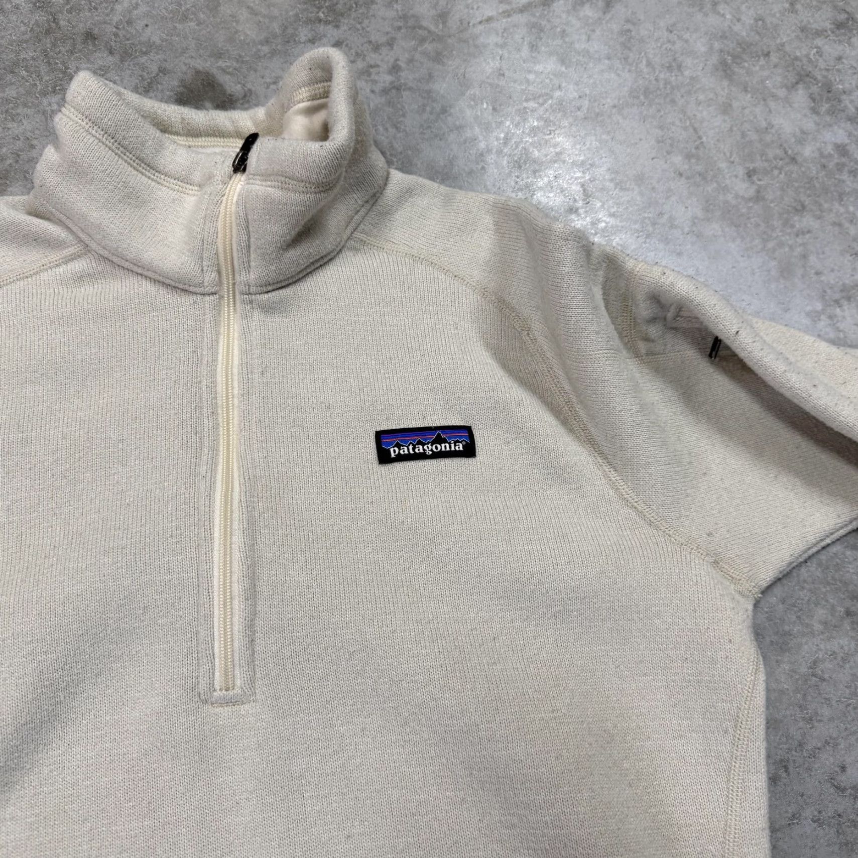 Patagonia Patagonia Sweater Womens Large White Fleece 1/4 Zip Mock Neck Pullover Top Size L / US 10 / IT 46 - 4 Thumbnail