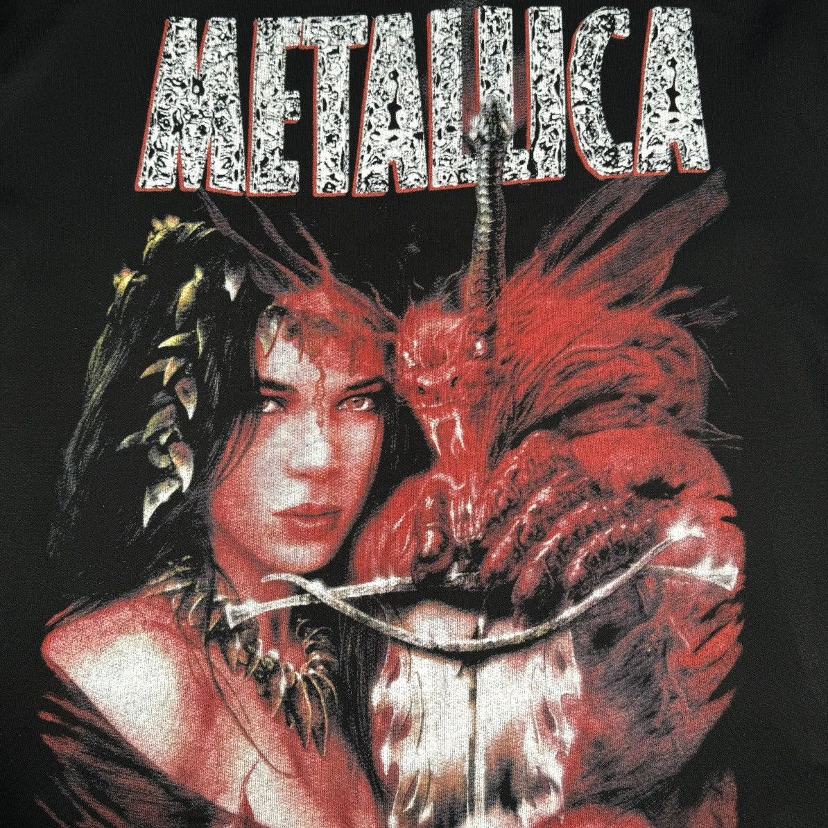 Band Tees Vintage 90s Metallica ‘Dragon Woman’ Rare Euro Hoodie Size US XL / EU 56 / 4 - 5 Thumbnail