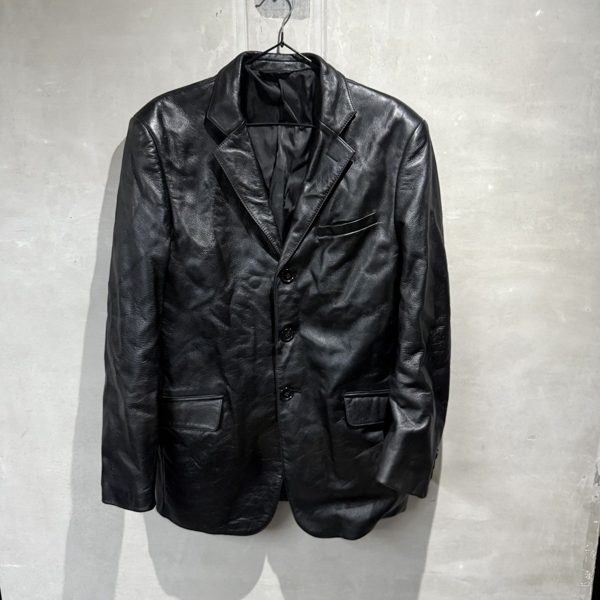 Yohji Yamamoto Vintage Yohji Yamamoto Leather Jacket Size US L / EU 52-54 / 3 - 19 Thumbnail