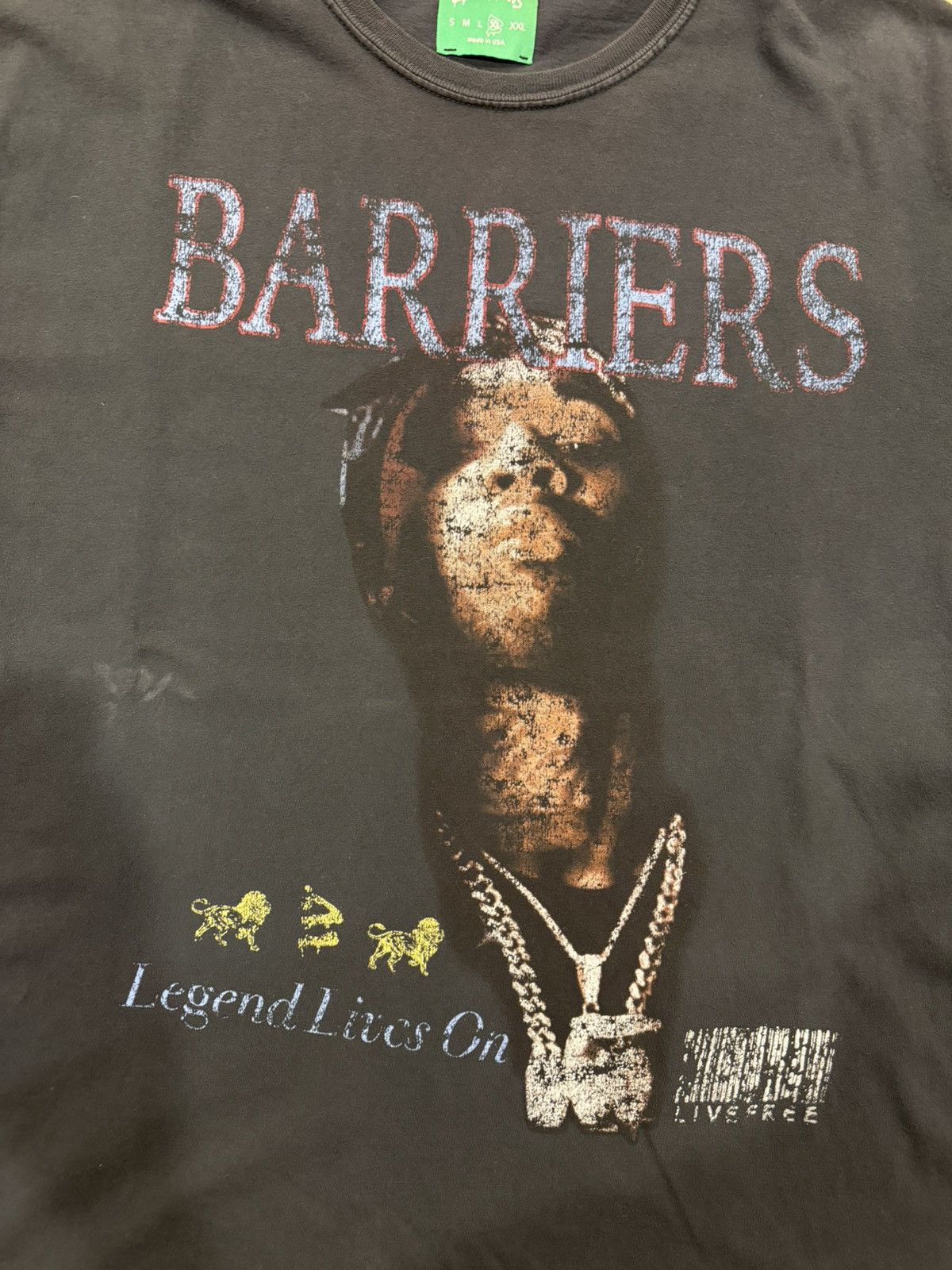 Barriers Barriers Pop Smoke Legend Lives On Black Chains Rap Tee Size US XL / EU 56 / 4 - 6 Thumbnail