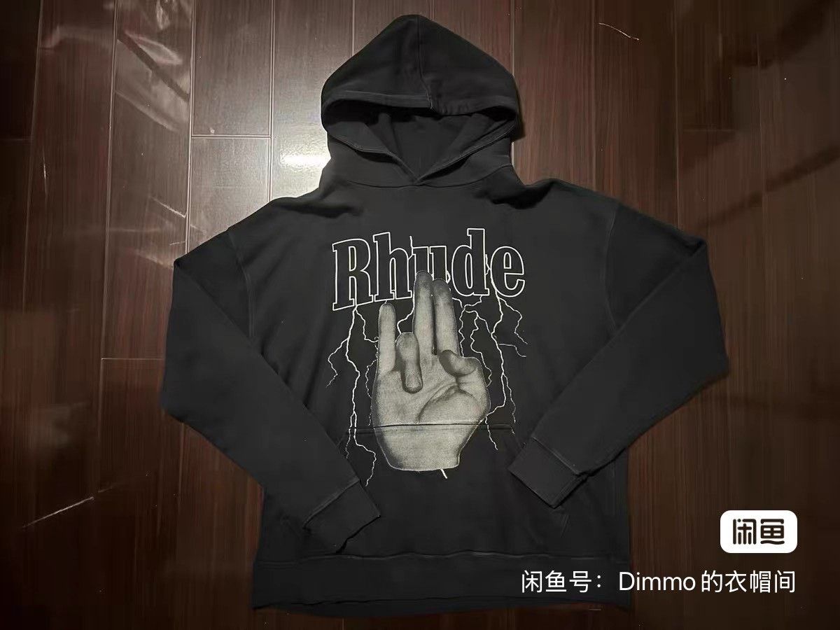 Rhude RHUDE Lightning Palm Logo Hoodie Size US S / EU 44-46 / 1 - 1 Thumbnail