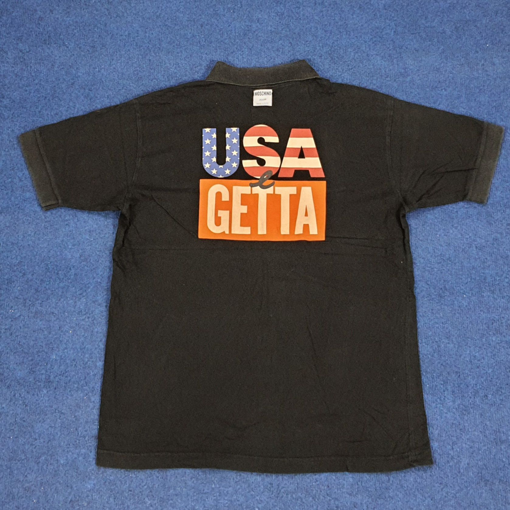 Moschino × Vintage Vintage MOSCHINO Jeans USA Getta Polo Shirt Size US L / EU 52-54 / 3 - 1 Thumbnail