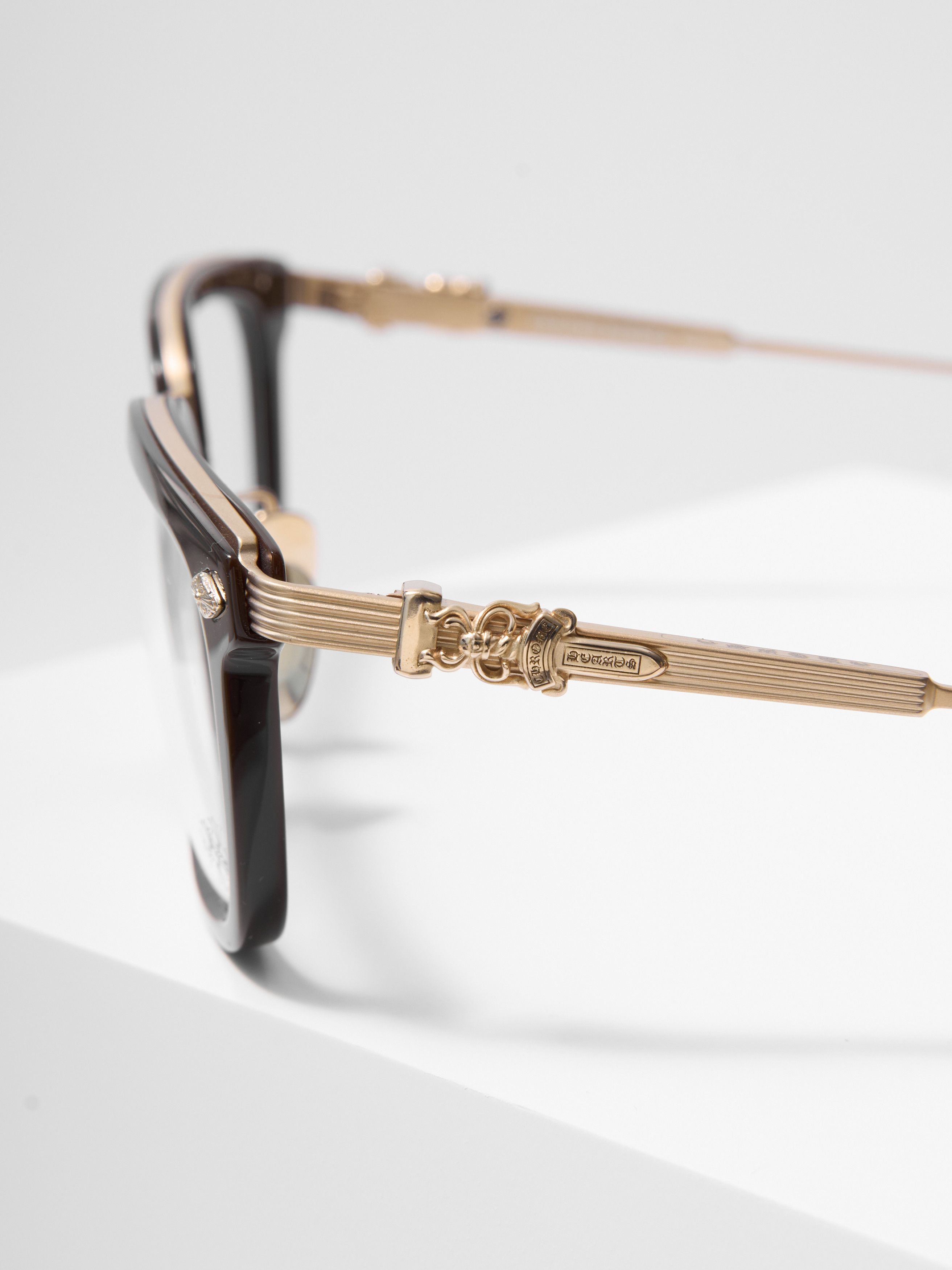 Chrome Hearts CHROME HEARTS OVERPOKED CLASSIC BROWN/MATTE GOLD PLATED Size ONE SIZE - 4 Thumbnail